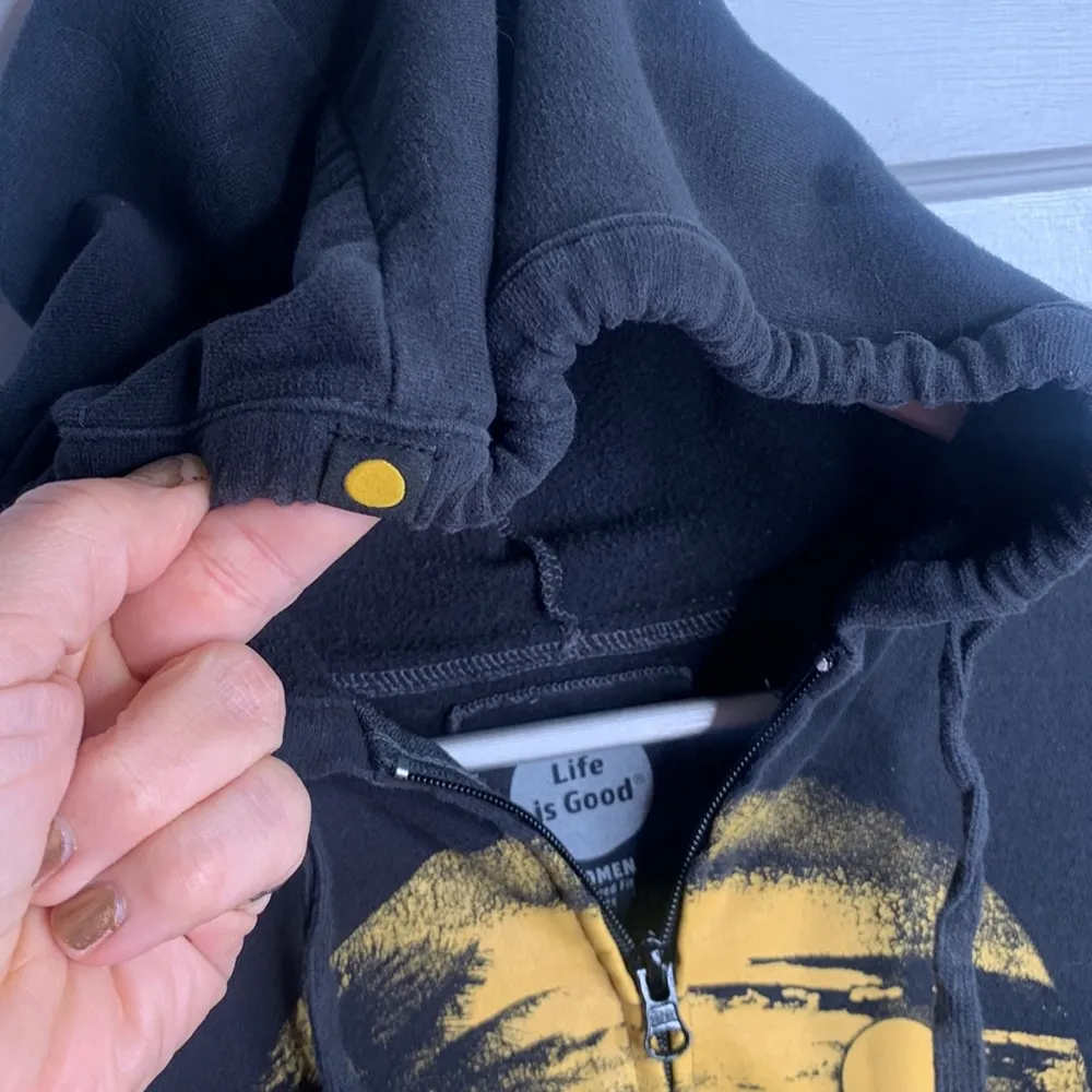 Women's Black Sun Island Hooded Sweatshirt Jacket Zip Hoodie Sz S - Image 8