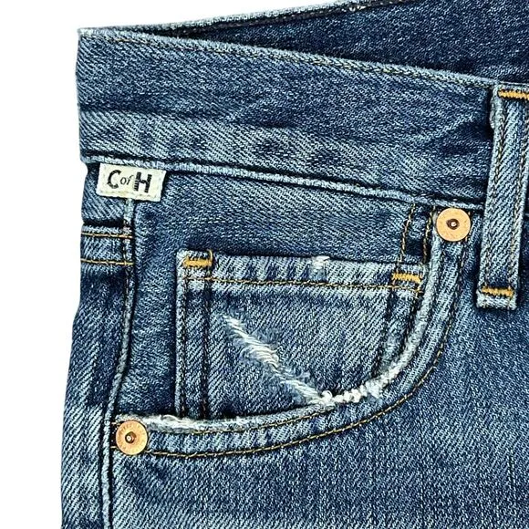 Citizens of Humanity‎ Liya Classic Fit Crop Sz 22" Blue Distressed Summer Sleek - Image 13