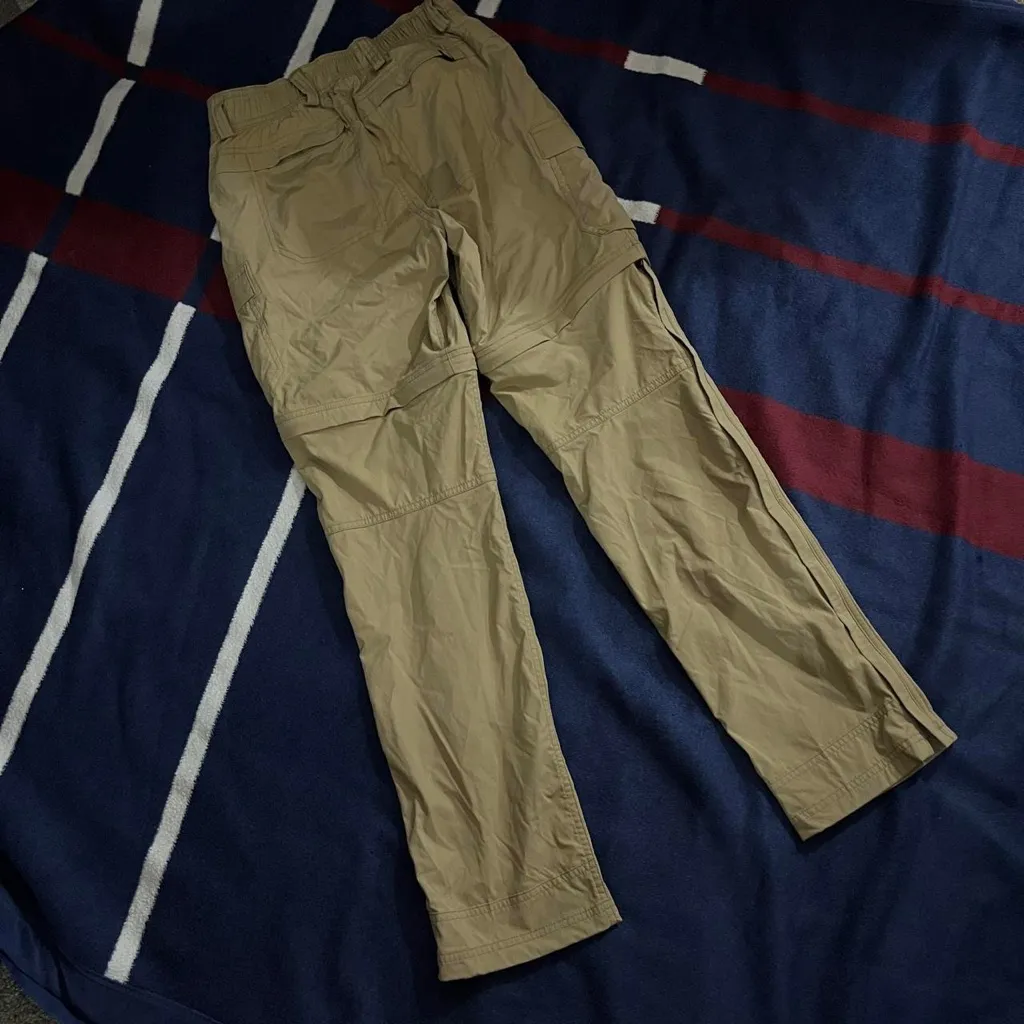 REI Co Op Women’s beige convertible pants size 0 hiking wilderness camping Tan - Image 2