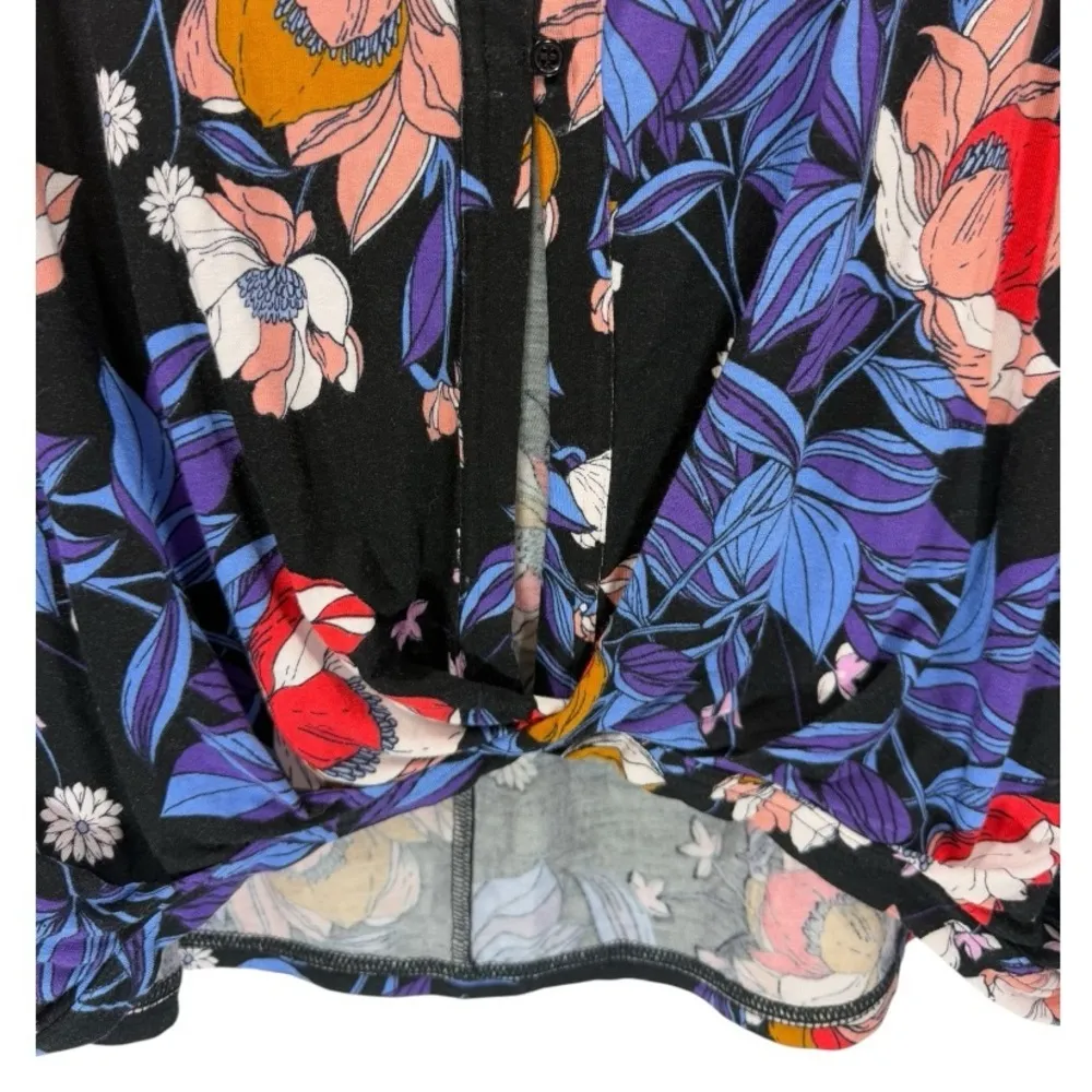 NWT Free‎ People Keepin On Floral Printed Blouse Top Black XS - Image 9