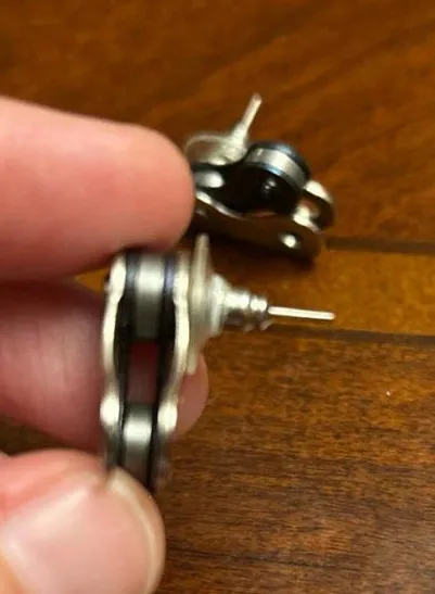 Bike chain earring fashion jewlery cute Silver - Image 3