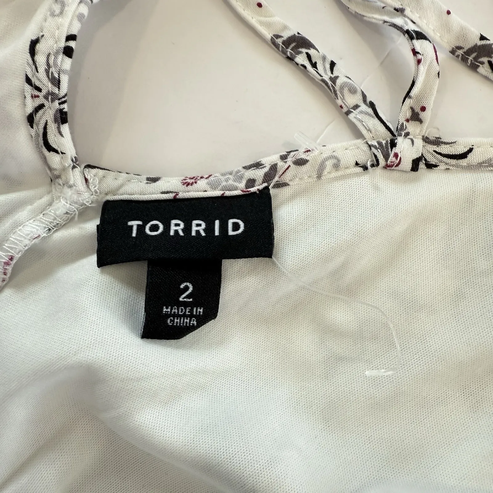 Torrid Ivory Floral Mandala‎ Flare Sleeve Challis  Strappy Back Dress Size 2X - Image 10