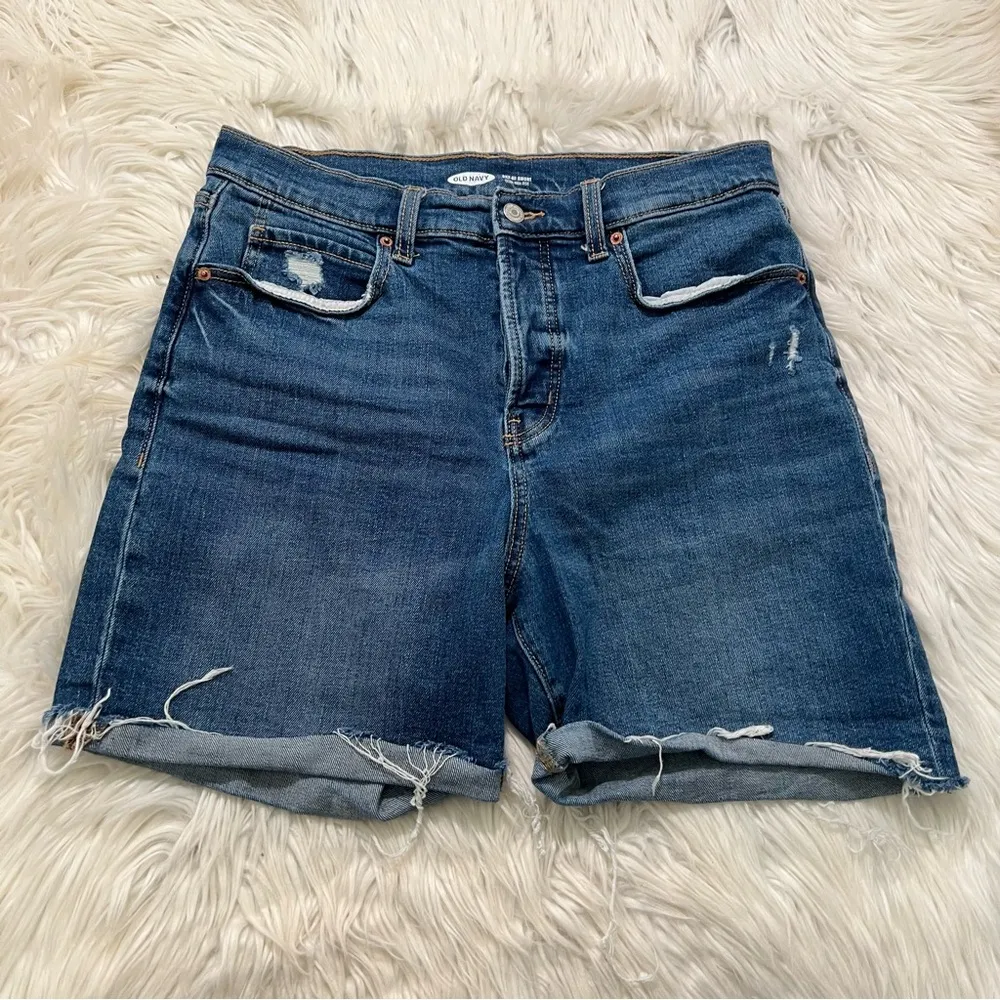 Old Navy Ski-High Denim Short Medium Wash 12 - Image 3