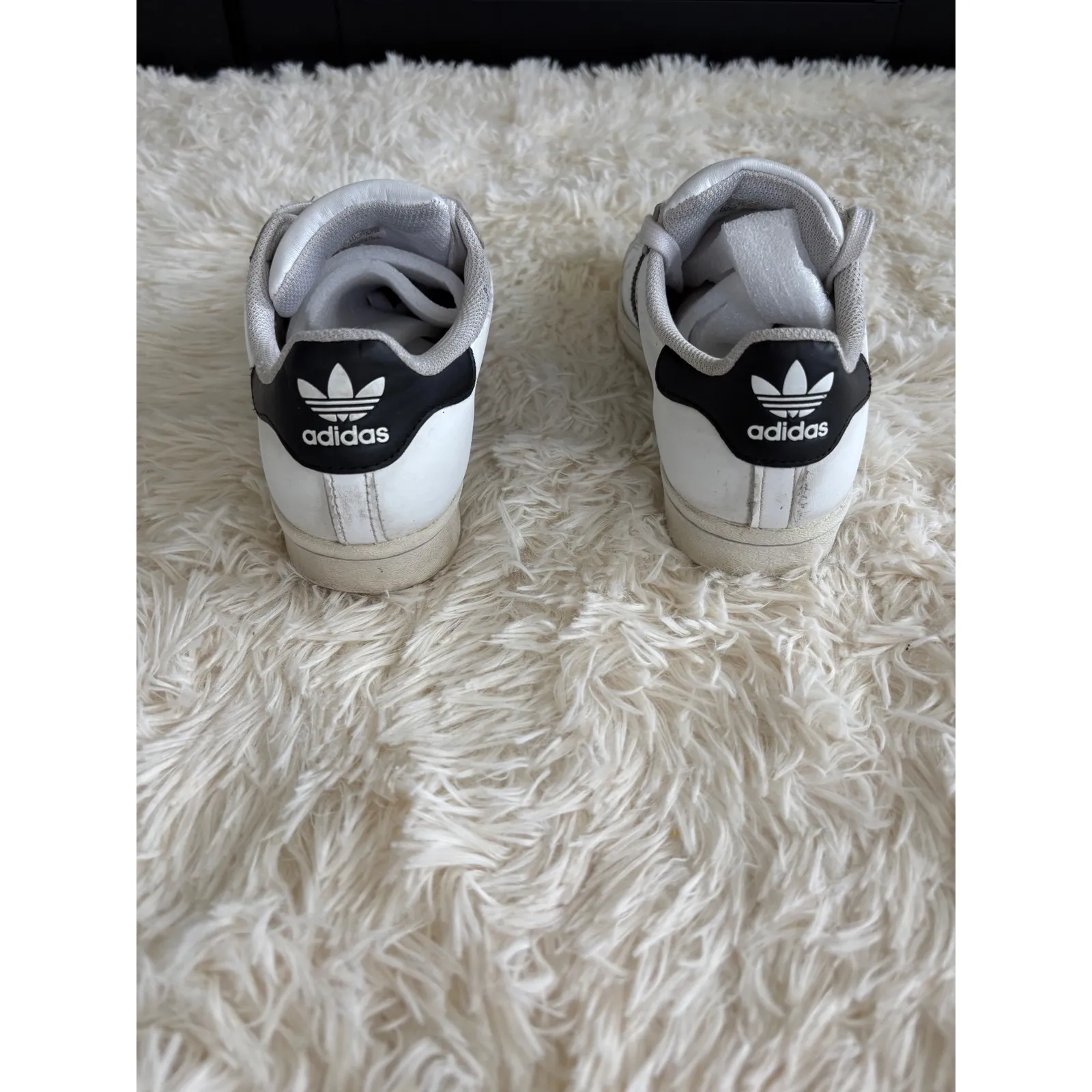 Adidas Superstar White Black Stripe Sneakers Casual Comfort Athleisure‎ Shoes - Image 5