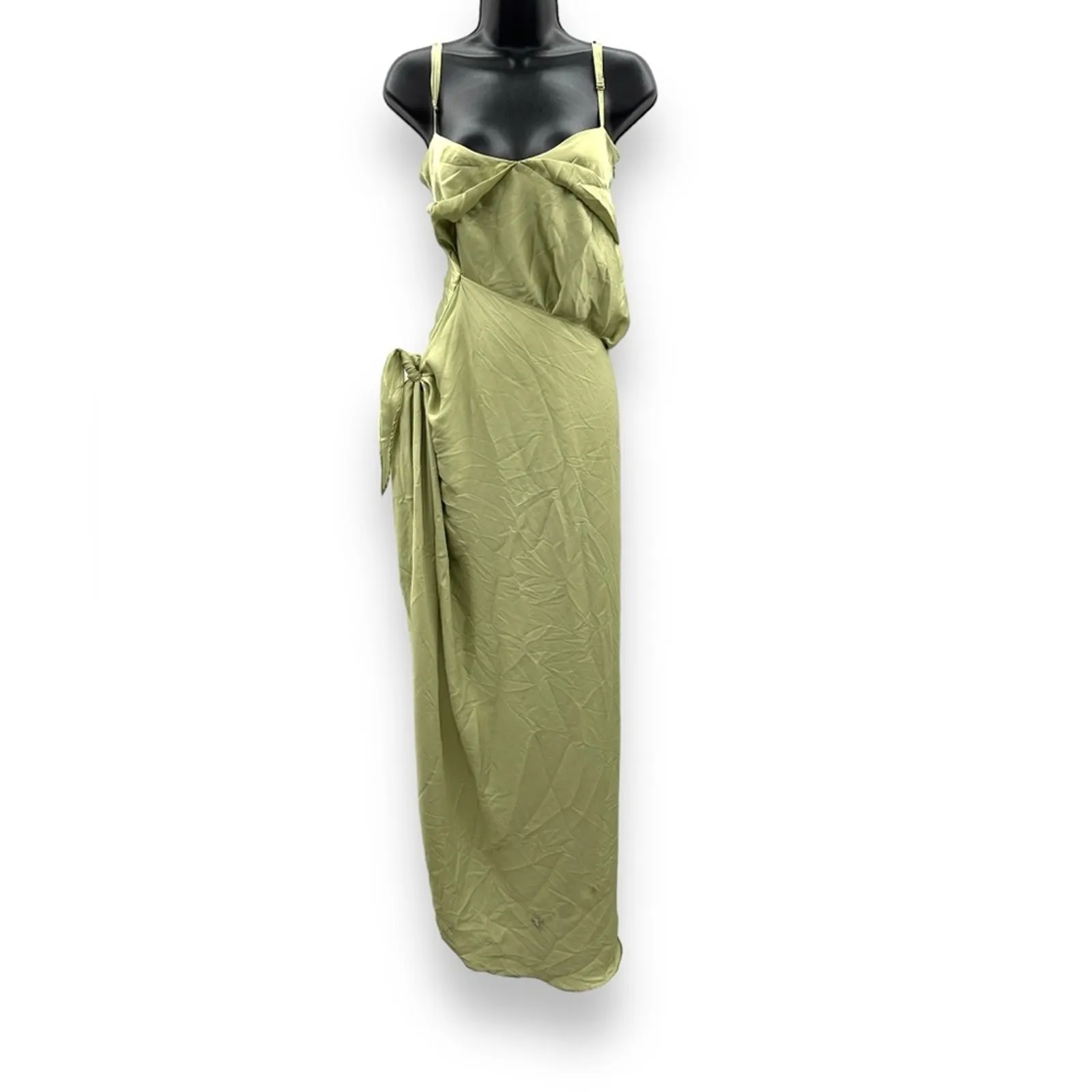 RTR Baobab Selma Grape Green Sleeveless Sarong‎ Wrap Midi Dress Sz XS - Image 3