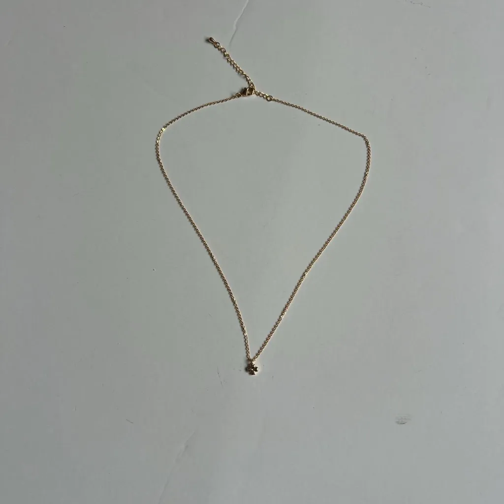 Gold Plated dainty four-leaf clover necklace🍀 - Image 2