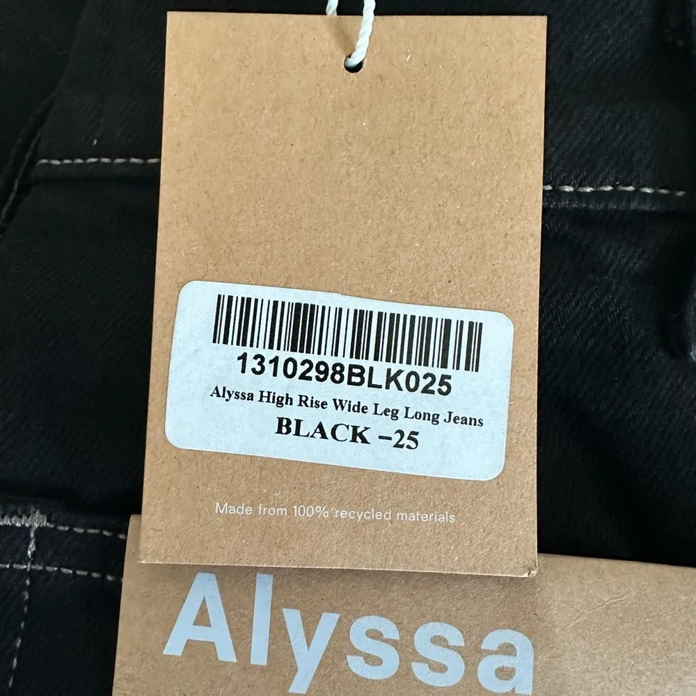 NEW - reformation Alyssa High Rise Wide Leg Long Jeans - 25 - Black - $168 - Image 8