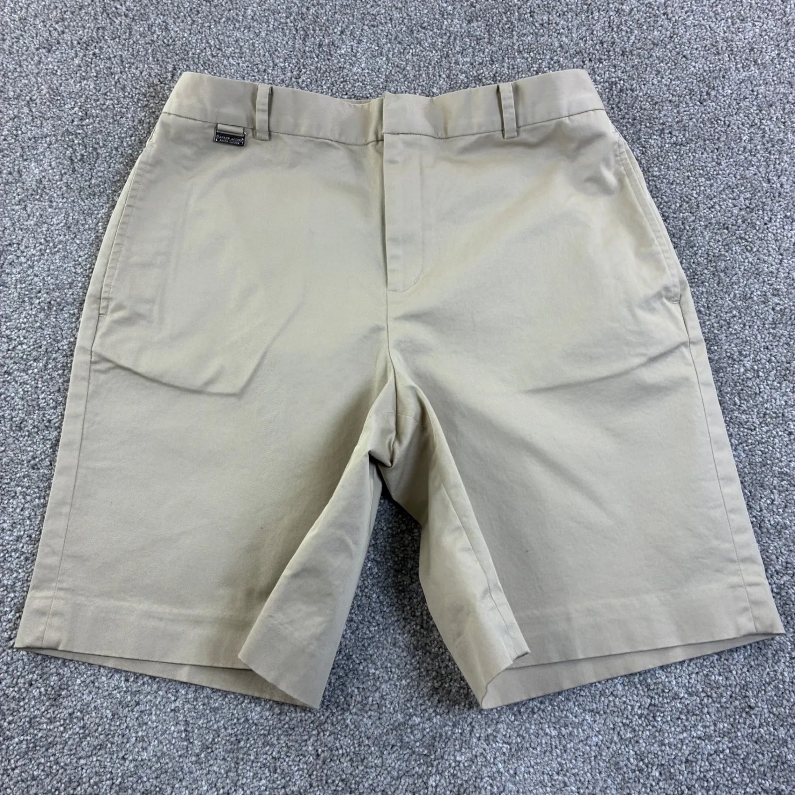 Lauren Ralph Lauren Womens 10 Khaki Cotton Blend Stretch Bermuda Shorts - Image 7