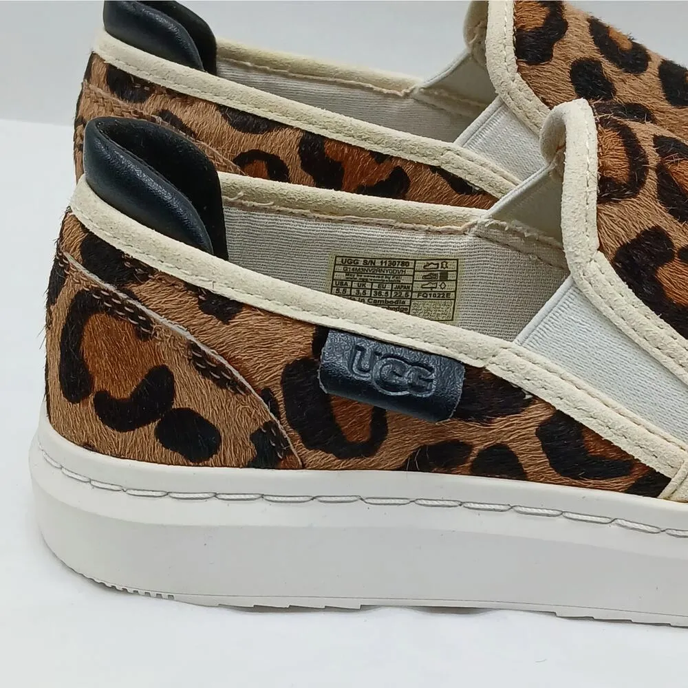 UGG Alameda Spotty Slip On Loafer Sneaker Women's 5.5 Animal Print Flat Shoes Tan - Image 2
