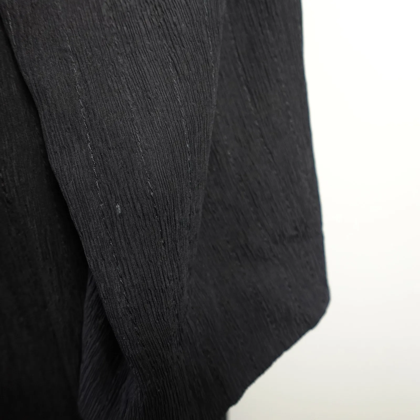 Kiss of the Wolf Black Duster Coat Long Trench Cape Art to Wear Painted Silk XS - Image 10