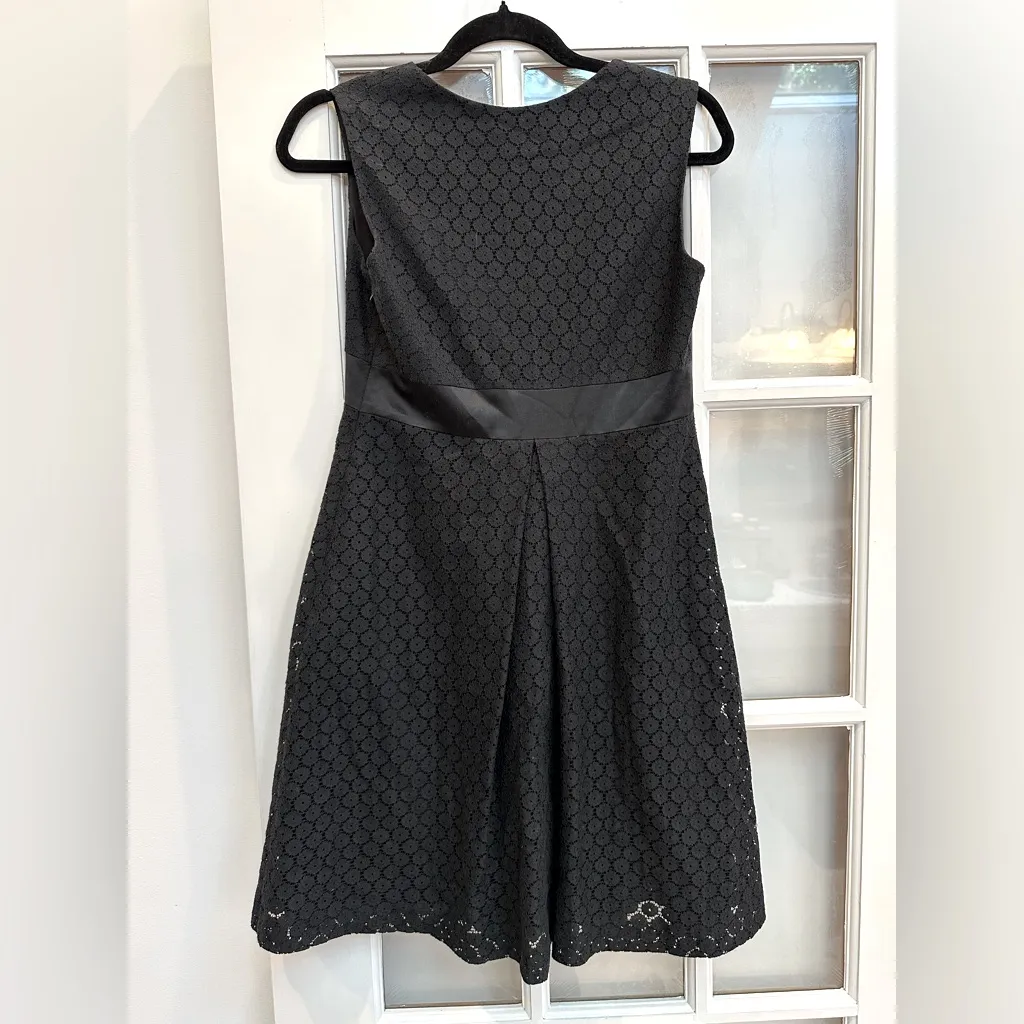 Vintage Y2K Betsey Johnson 90’s Black Lace Lined Front Bow Dress Women’s Size 4 - Image 4