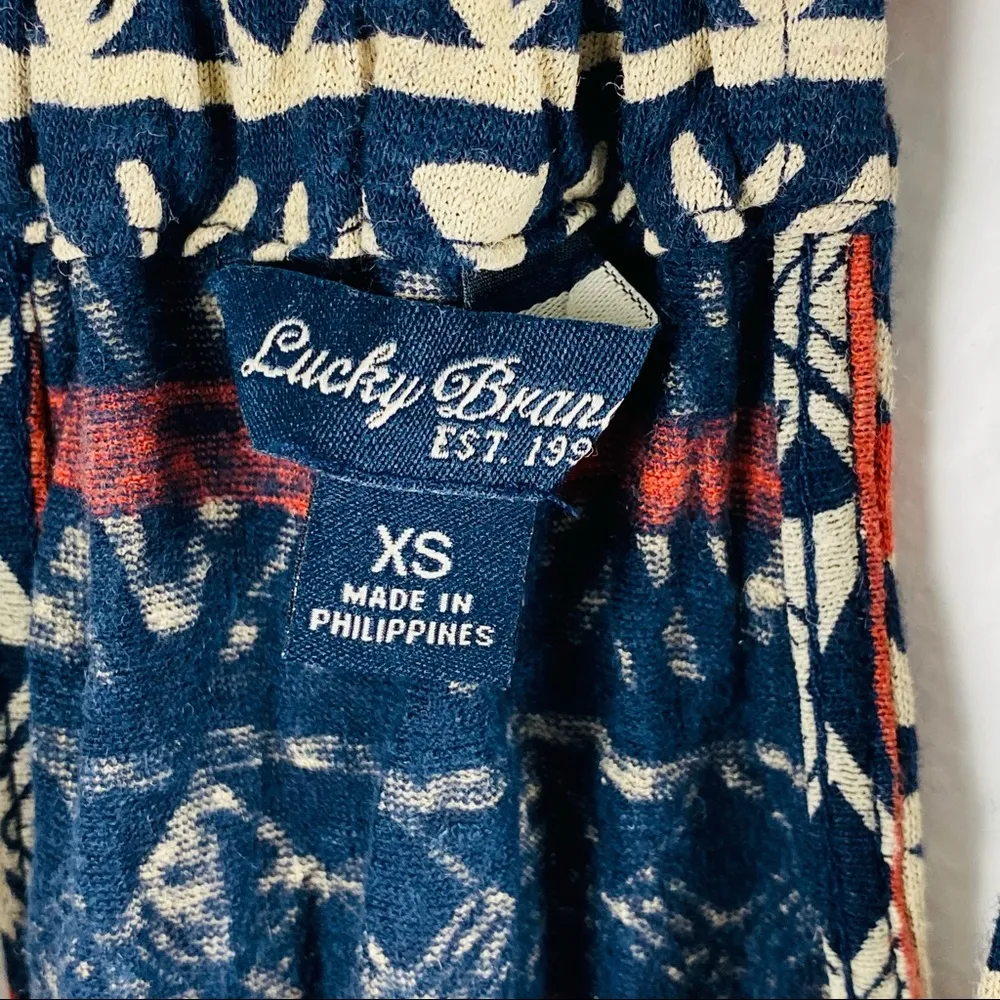 LUCKY BRAND Racerback Linen Blend Deep V-Neck Banded Waist Wrap Top, Size XS - Image 3