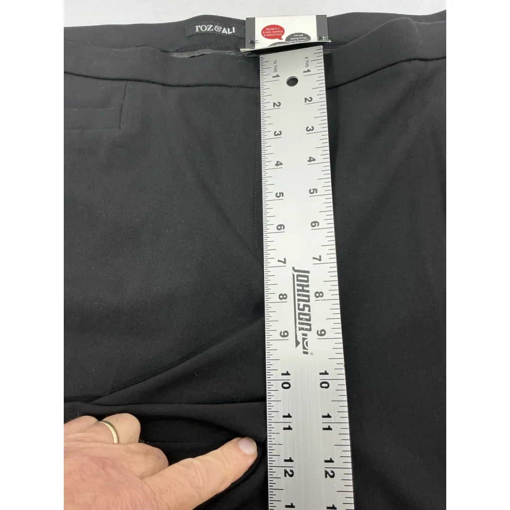 Womans Roz & Ali Dress Pants 18 W Black Tummy Control Short Straight NWT - Image 8