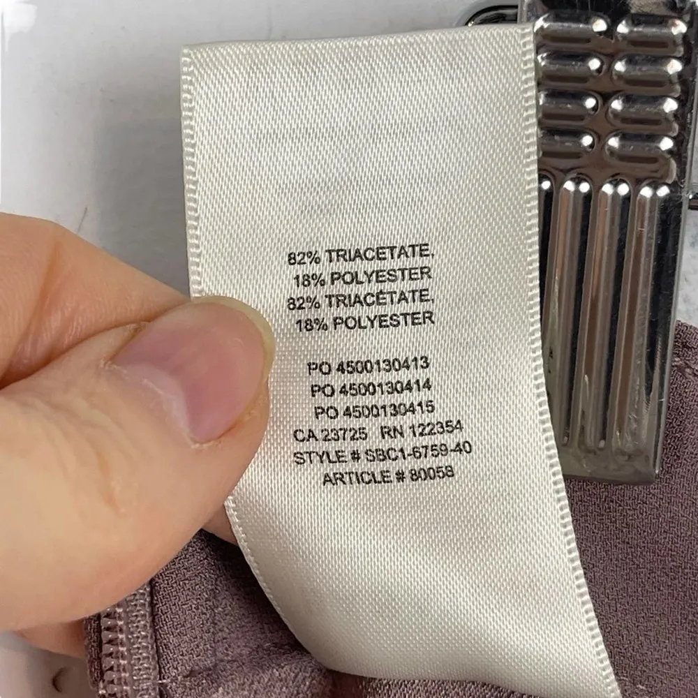 Aritzia Babaton Mayfair Straight Leg High Waist Trouser Pant Mauve Size 10 - Image 9