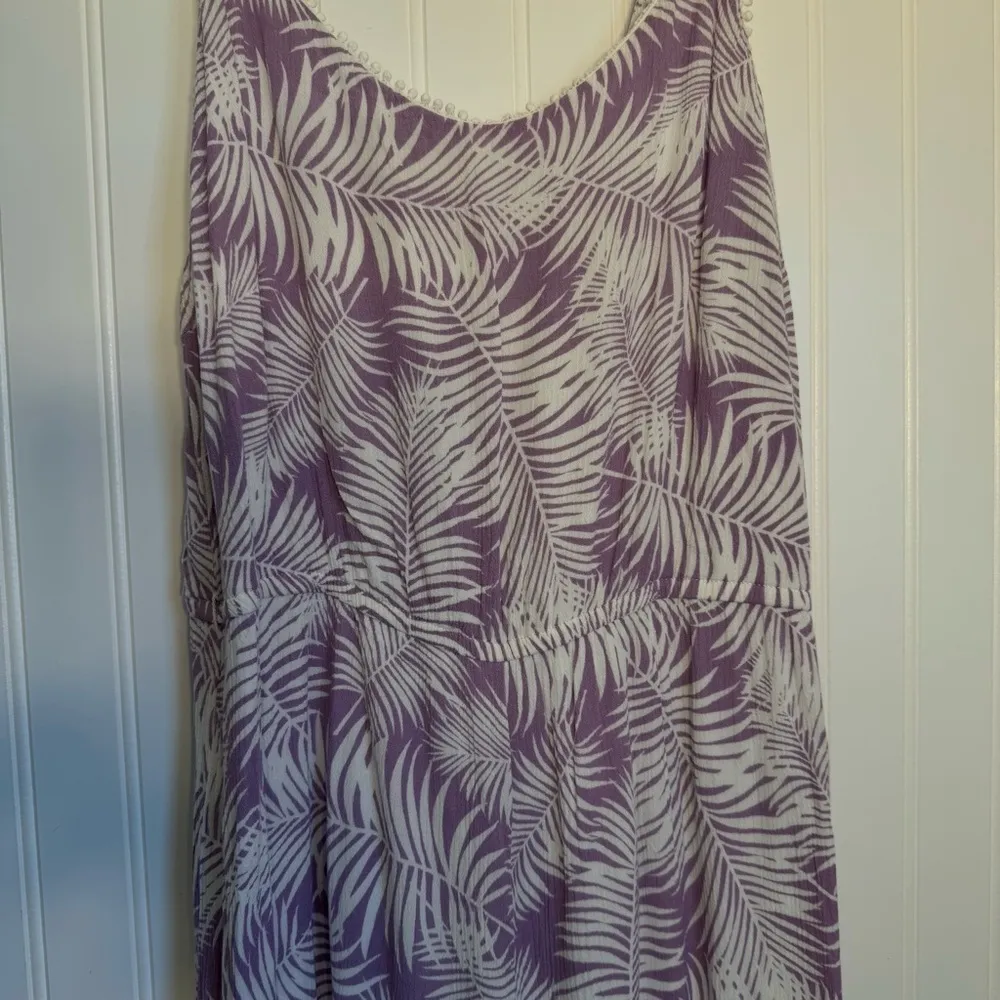 Skies Are Blue Women’s Lilac Danica Tropical Jumpsuit Size Large - Image 4