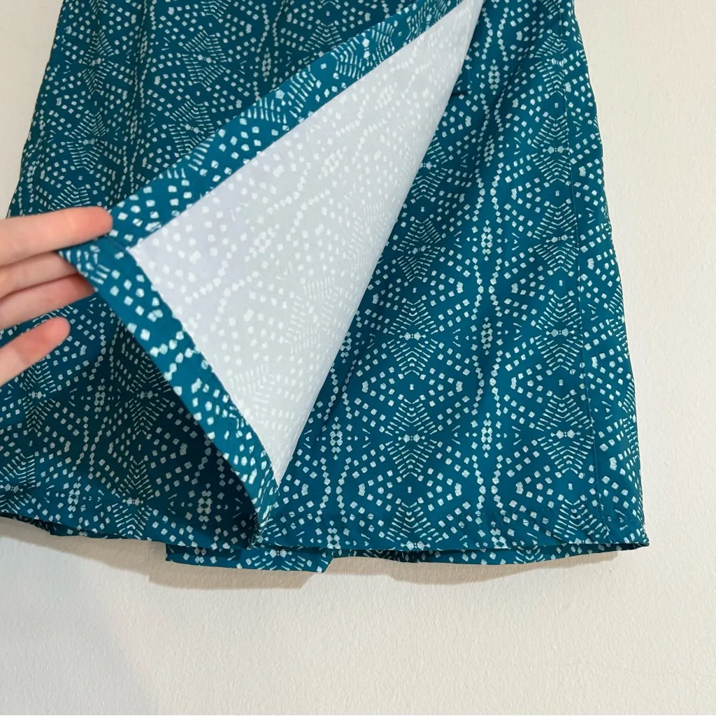 RipSkirt Length 2 Wrap Skirt Size Small Playa Ocean Geometric Print Tear Away Blue - Image 2