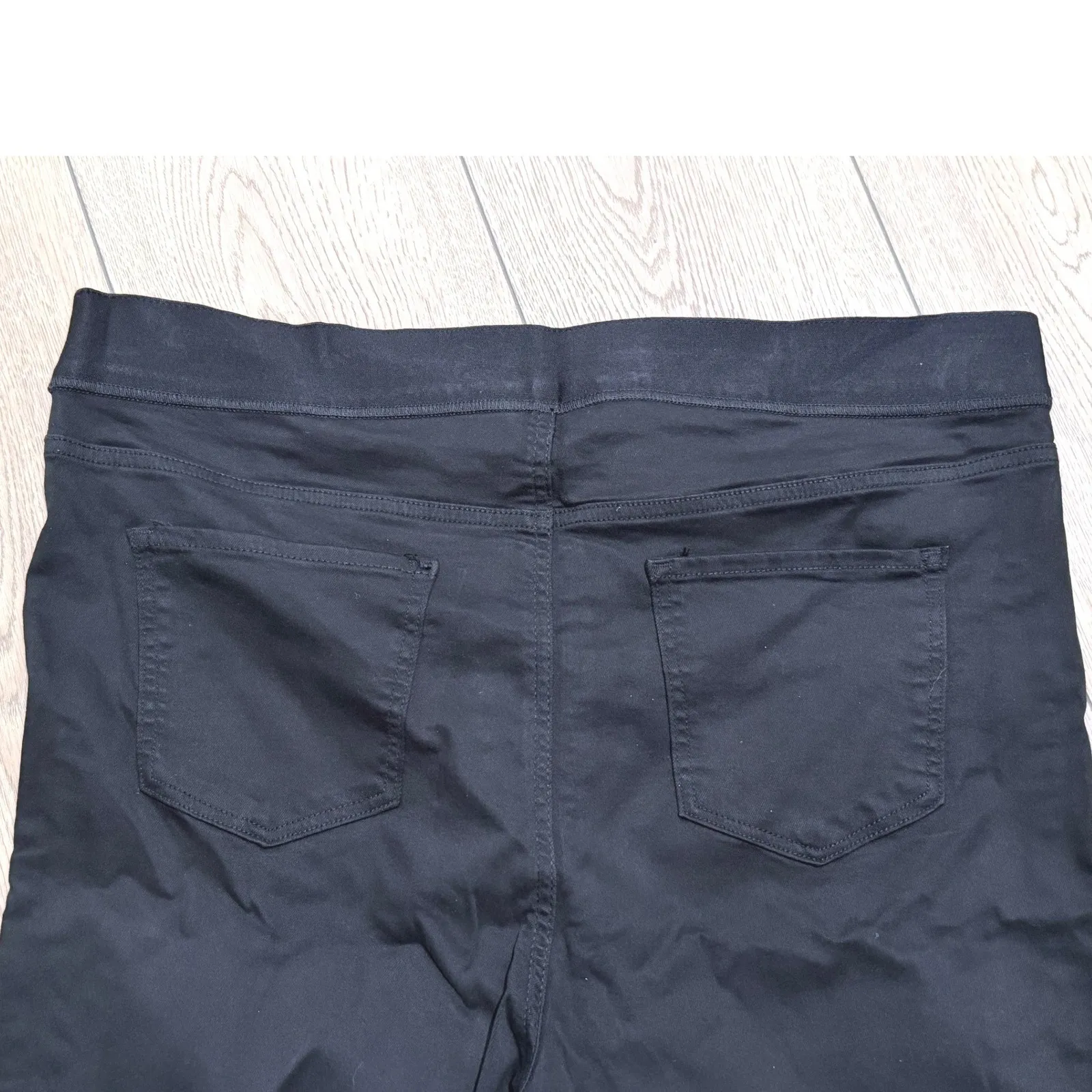 Buffalo David Bitton Womens XL Black Pull On Tencel Lyocell Skinny Ankle Pants - Image 5