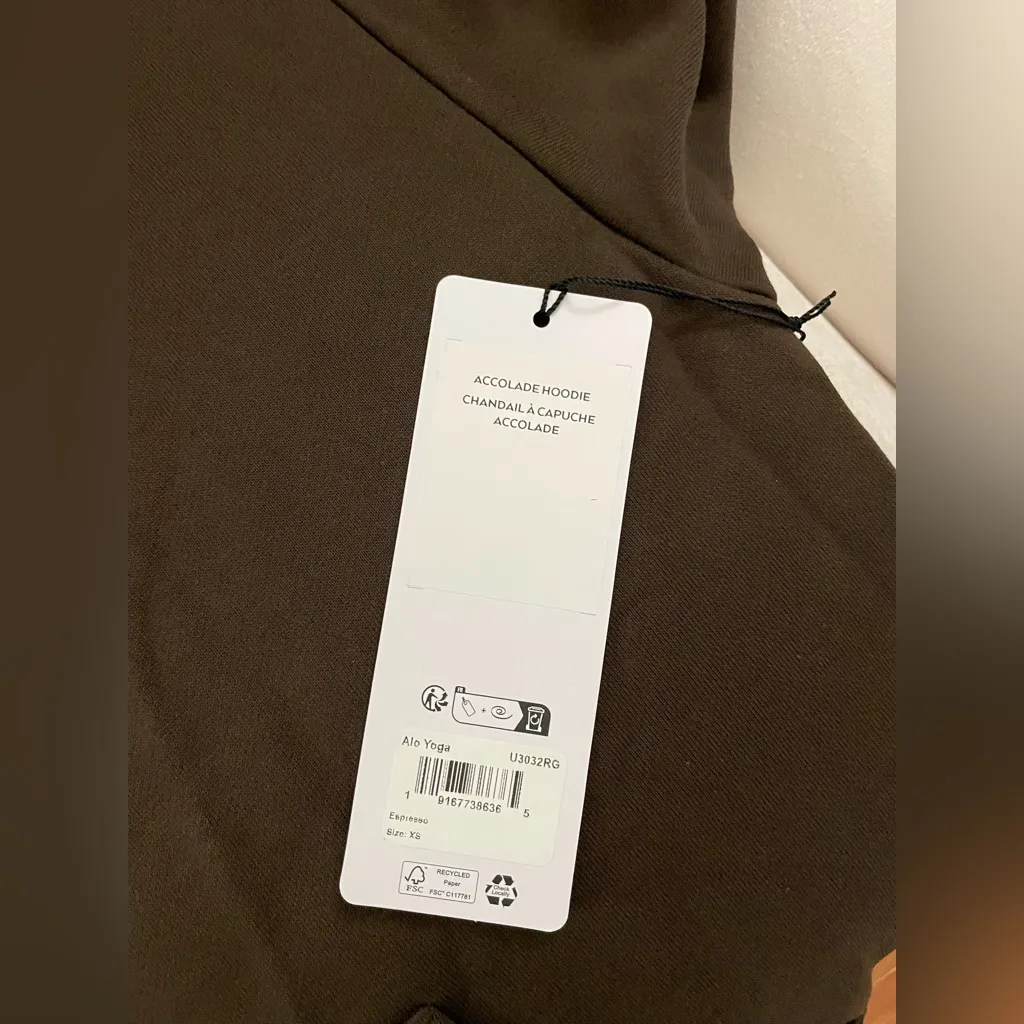 ALO Yoga NWT Accolade Hoodie Expresso Color Size XS - Image 10