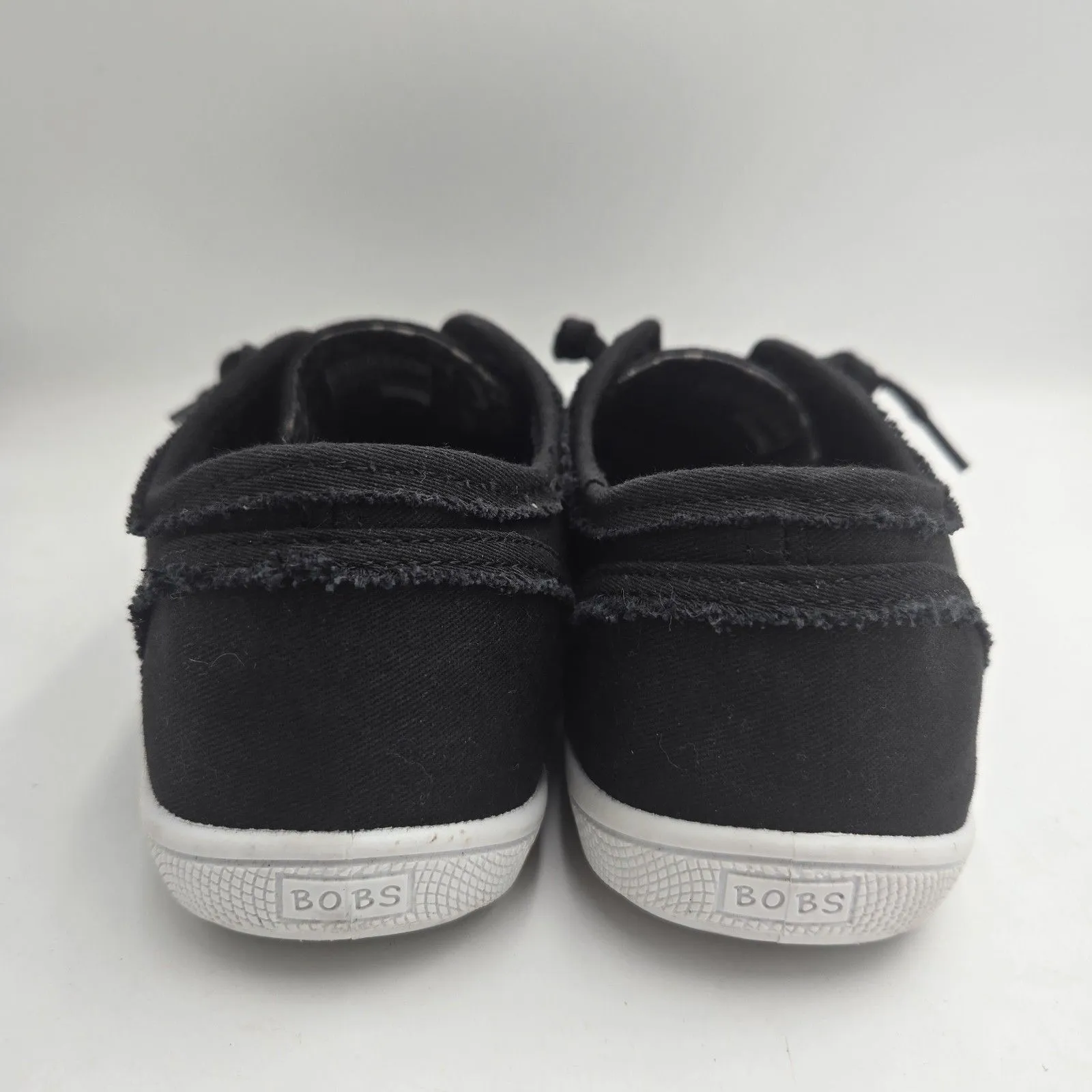 BOBS by Skechers B Cute Black Canvas Sneakers Womens 8.5 Memory Foam Casual Shoe - Image 4