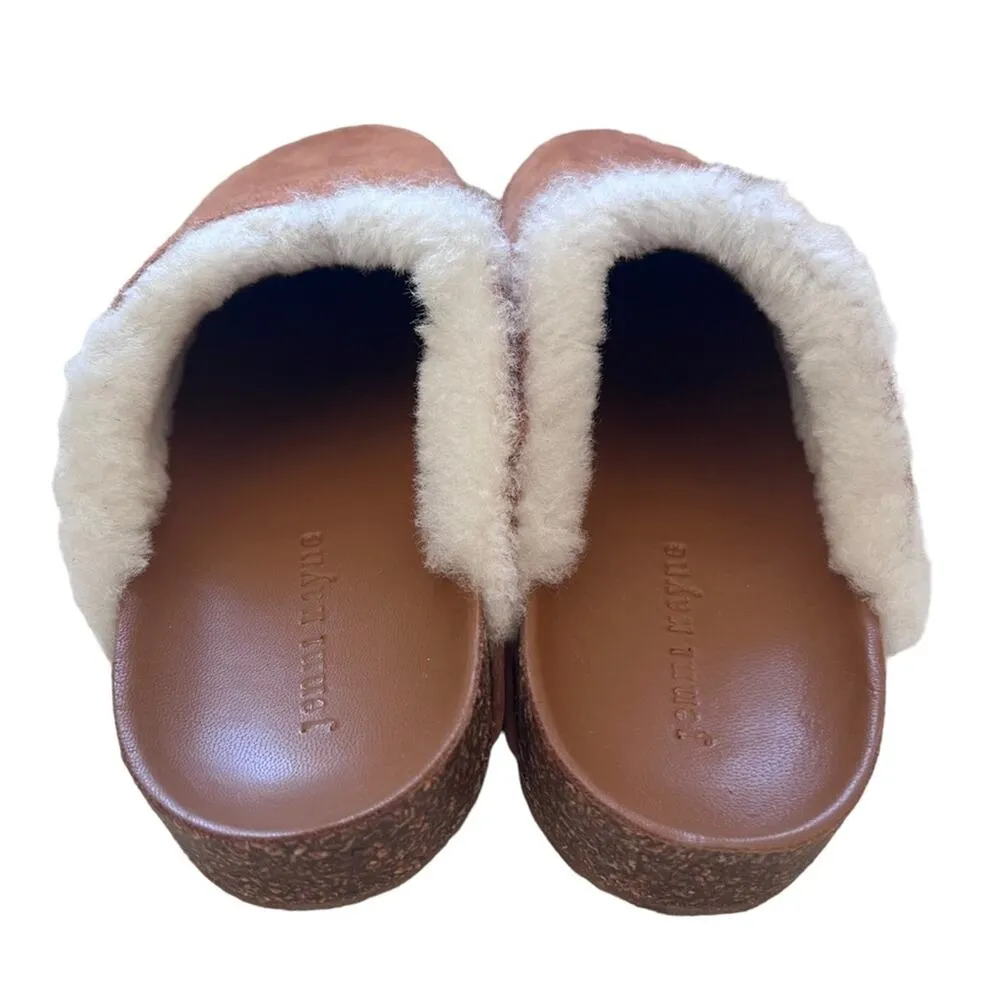 Jenni Kayne  Shearling-Lined Moc Clogs Saddle Size 41 NEW - Image 6