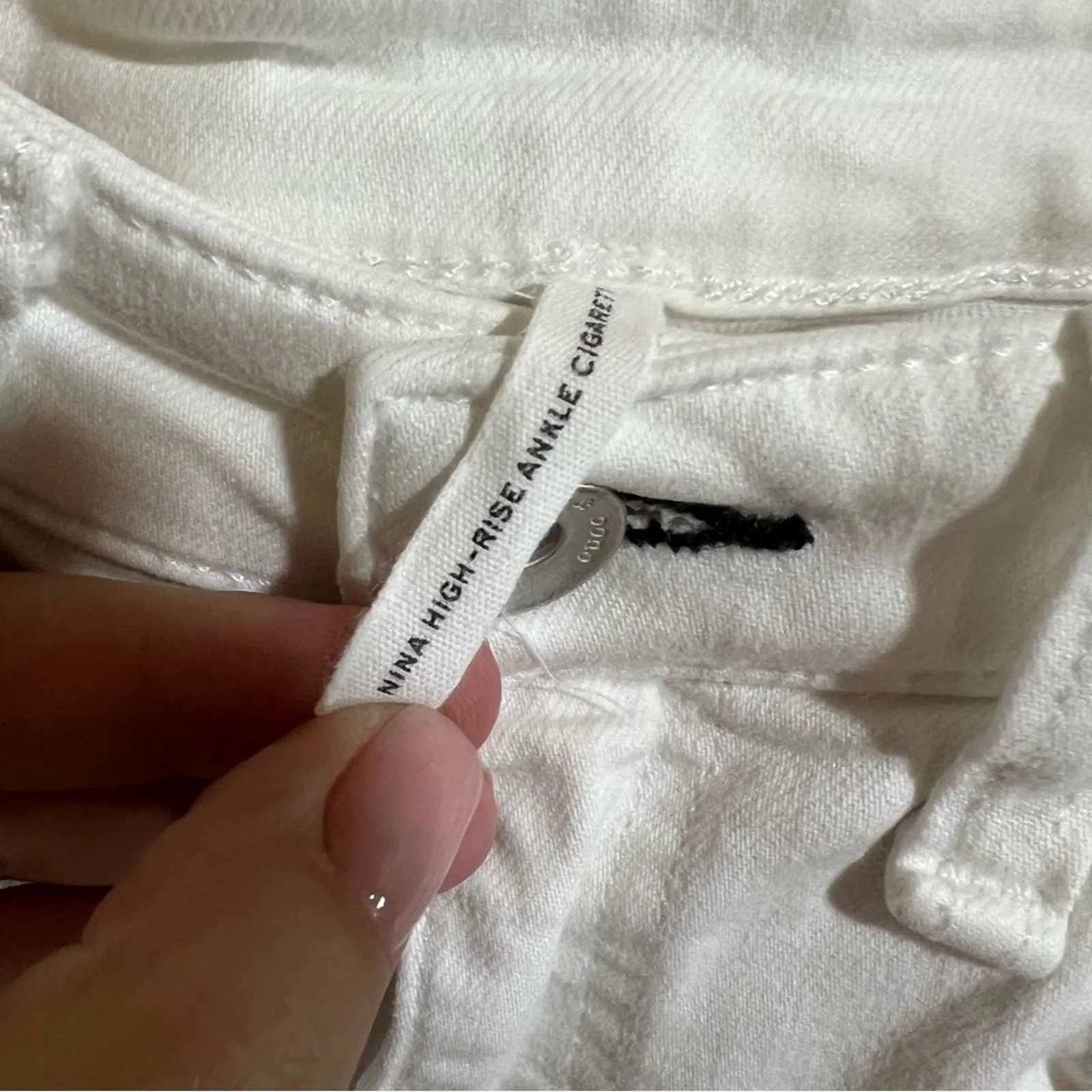 Rag & Bone Denim White Nina High Rise Skinny Jeans L3 - Image 9