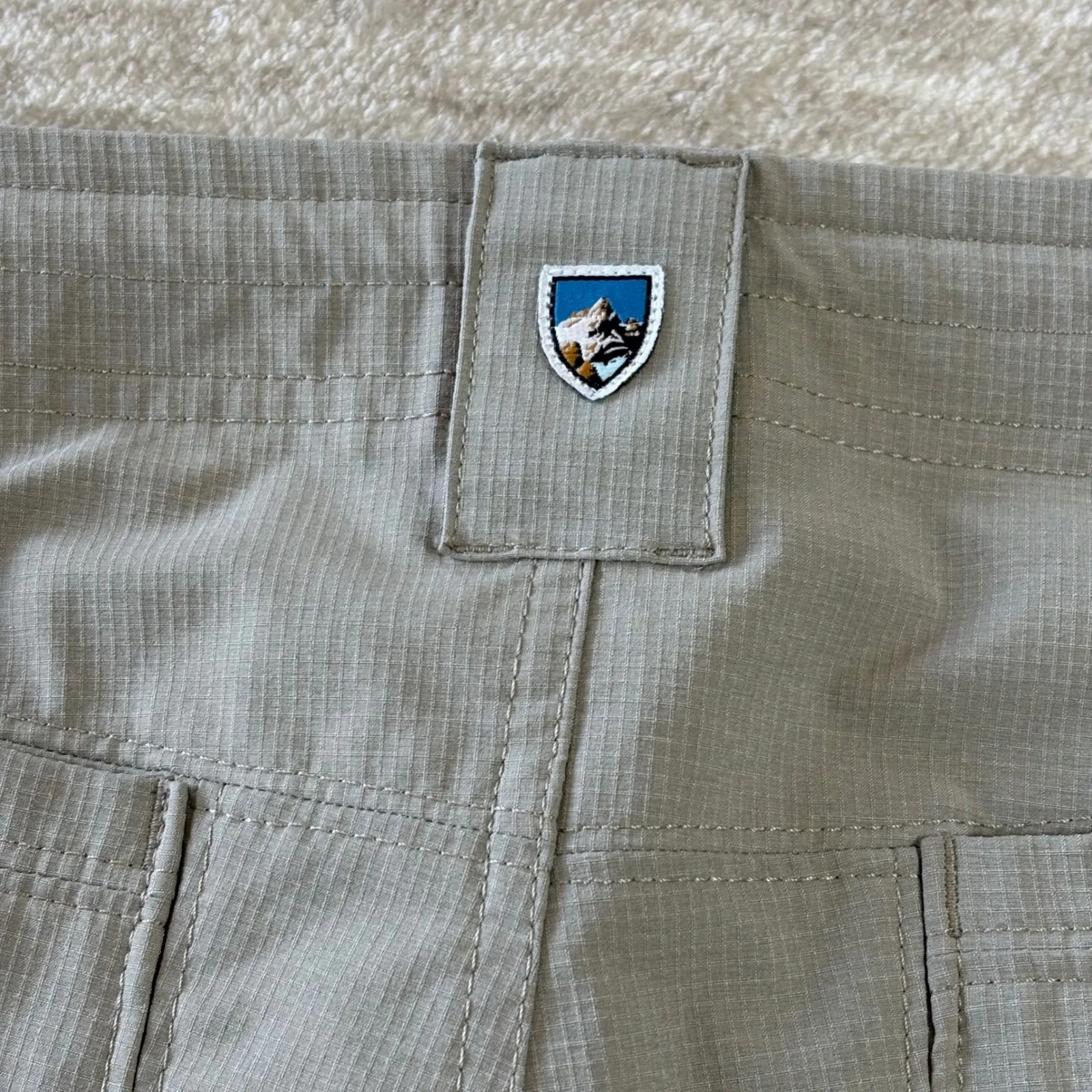 Kuhl Women's Splash Cargo‎ Shorts Size 16 Khaki Hiking Style 6304 13" Inseam Tan - Image 14