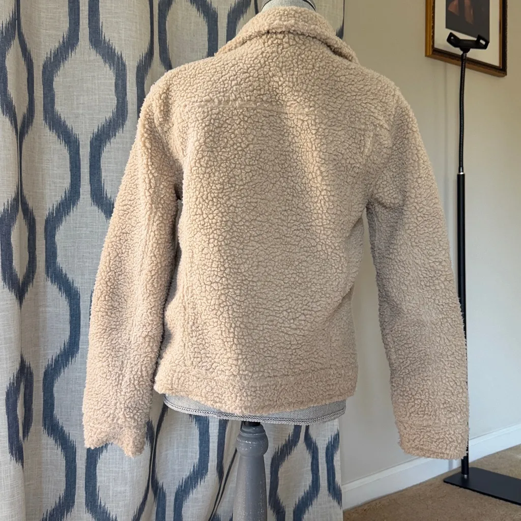Hollister  Tan Sherpa Jacket - Image 4