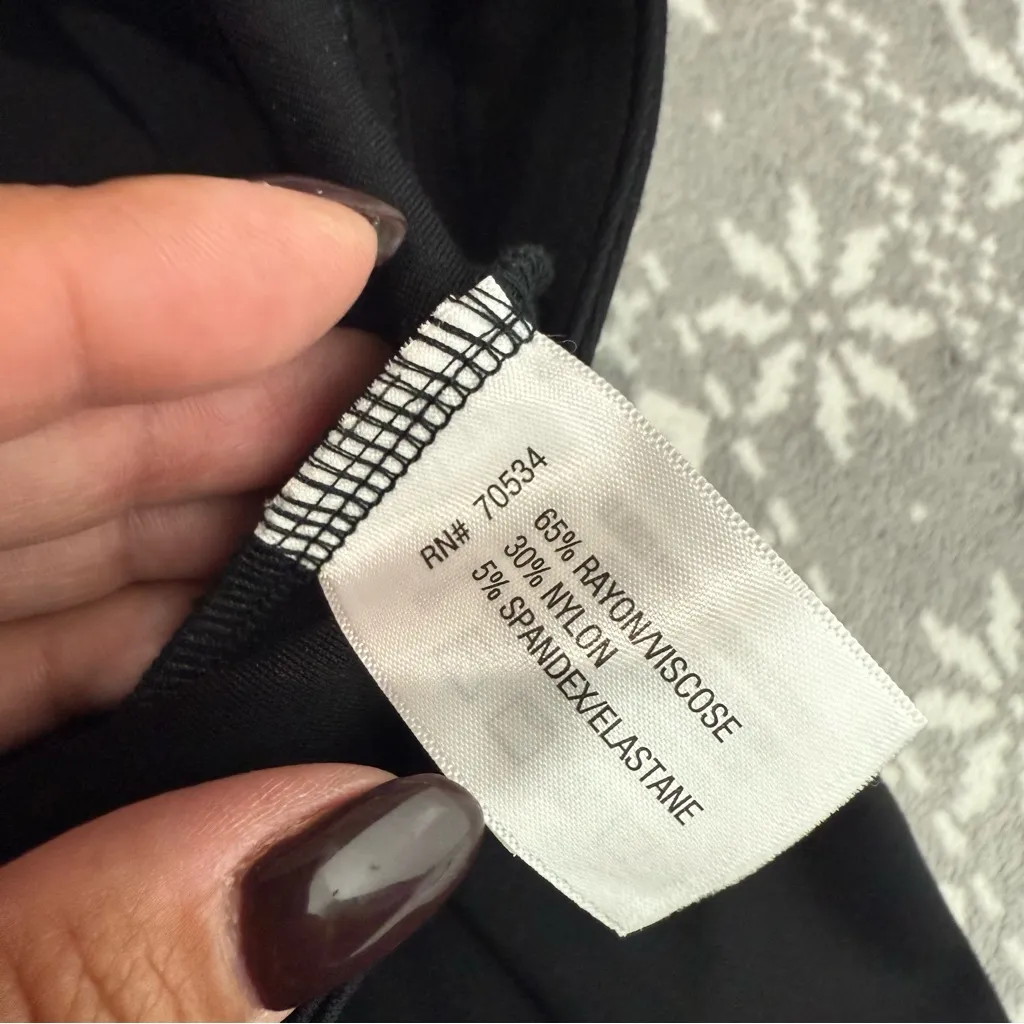 Orvis NWOT  Stirrup Ponte Pants In‎ Black Stretch Size X-Large - Image 6