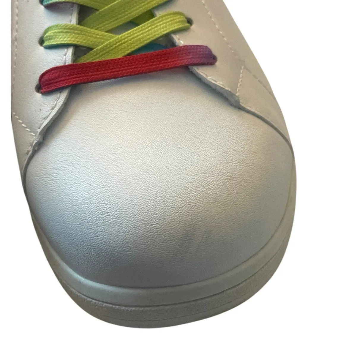 Torrid White Faux‎ Leather & Colorful Lace Sneaker Women’s Size 9 Wide Width - Image 10