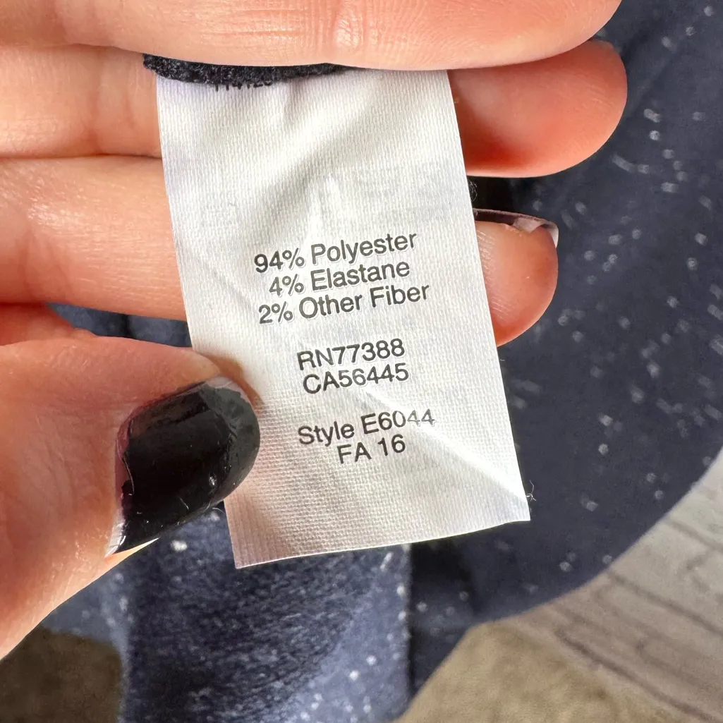 Madewell marbled Gia Navy and white flecked crew neck dress women’s size‎ 4 - Image 8