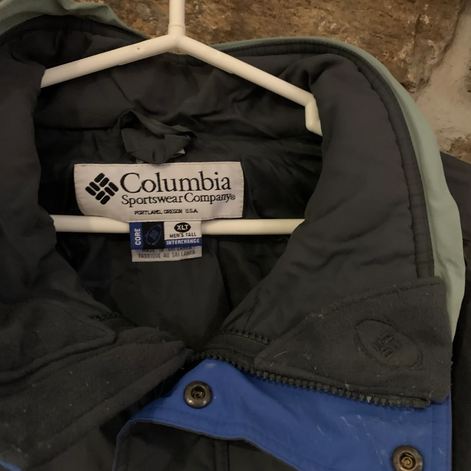 Grey/Blue Thick Zip Up Windbreaker Material Boulder Ridge  Jacket - Image 9