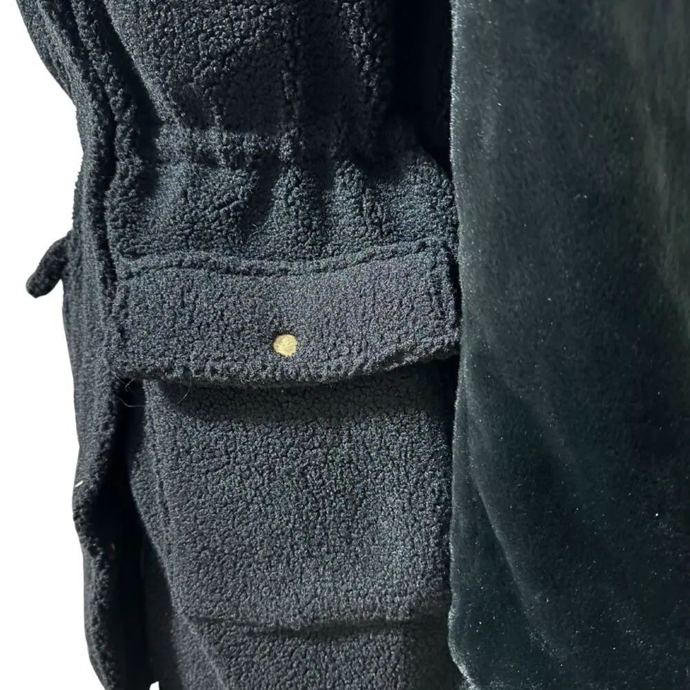 EDEN SOCIETY Faux Fur Wooly Coat Stitchfix Cinch Waist Jacket Black NWT Small - Image 3