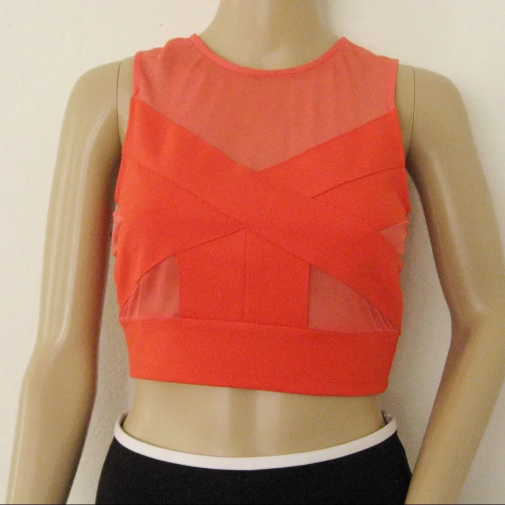 Urban Outfitters Sparkle Fade Moto Crop Top S - Image 2