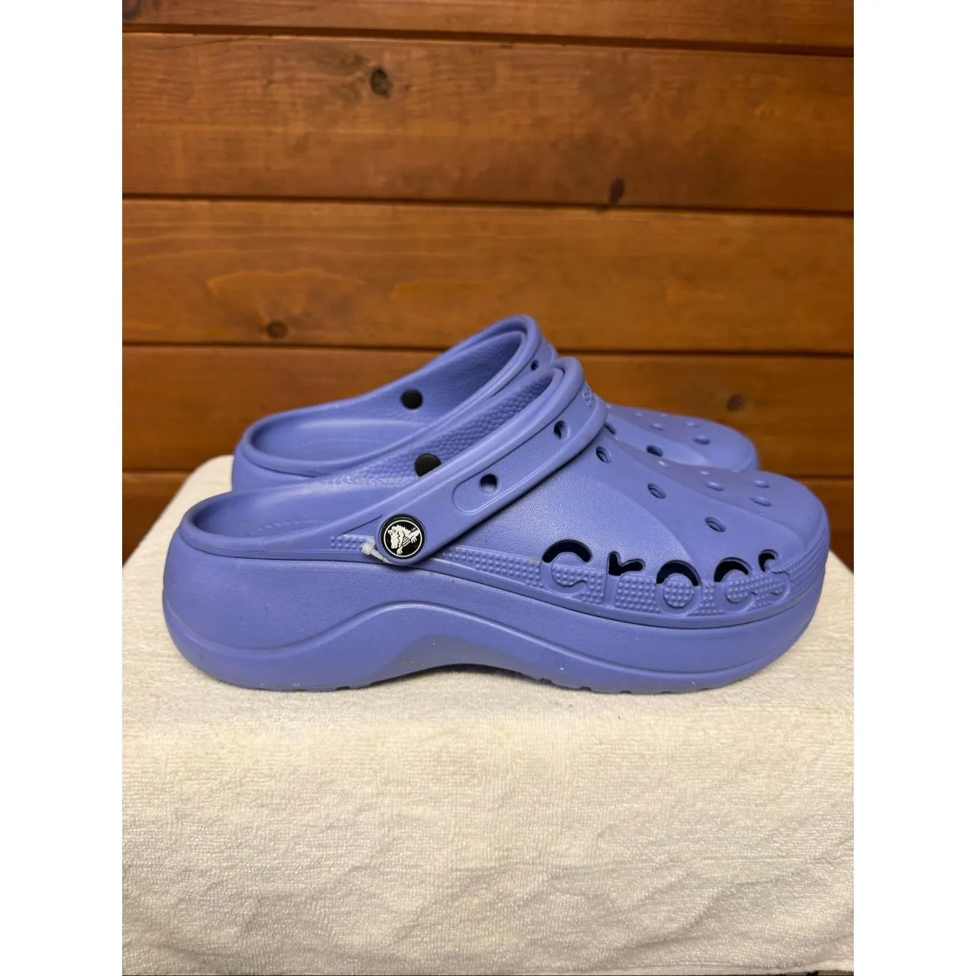 Crocs Womans Baya Platform Clogs purple Sz 11 - Image 2
