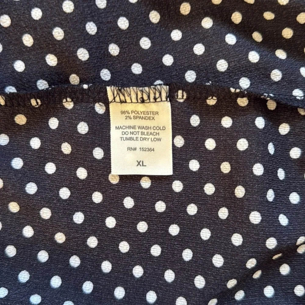 honey peace Black and White Polka Dot Blouse Size undefined - Image 8
