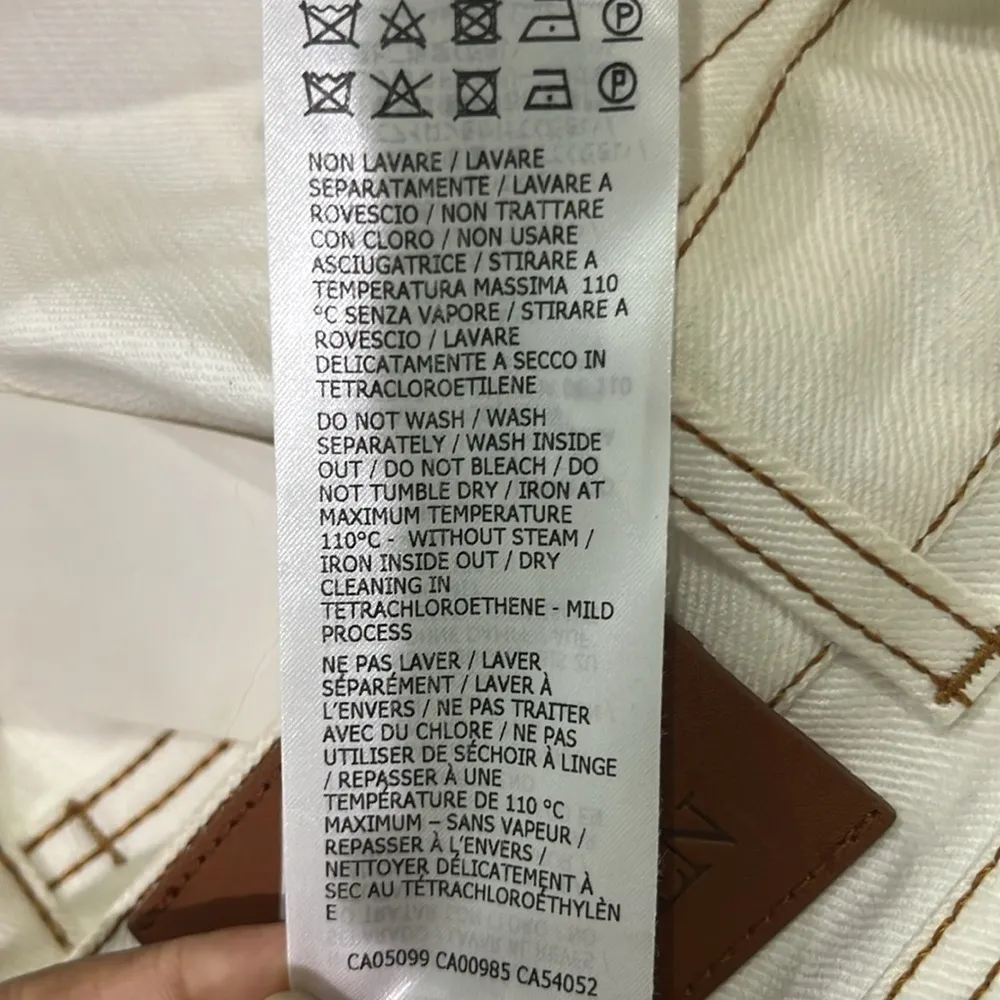 NWT Alexander McQueen White Straight Leg Denim Jeans Sz 28 - Image 14