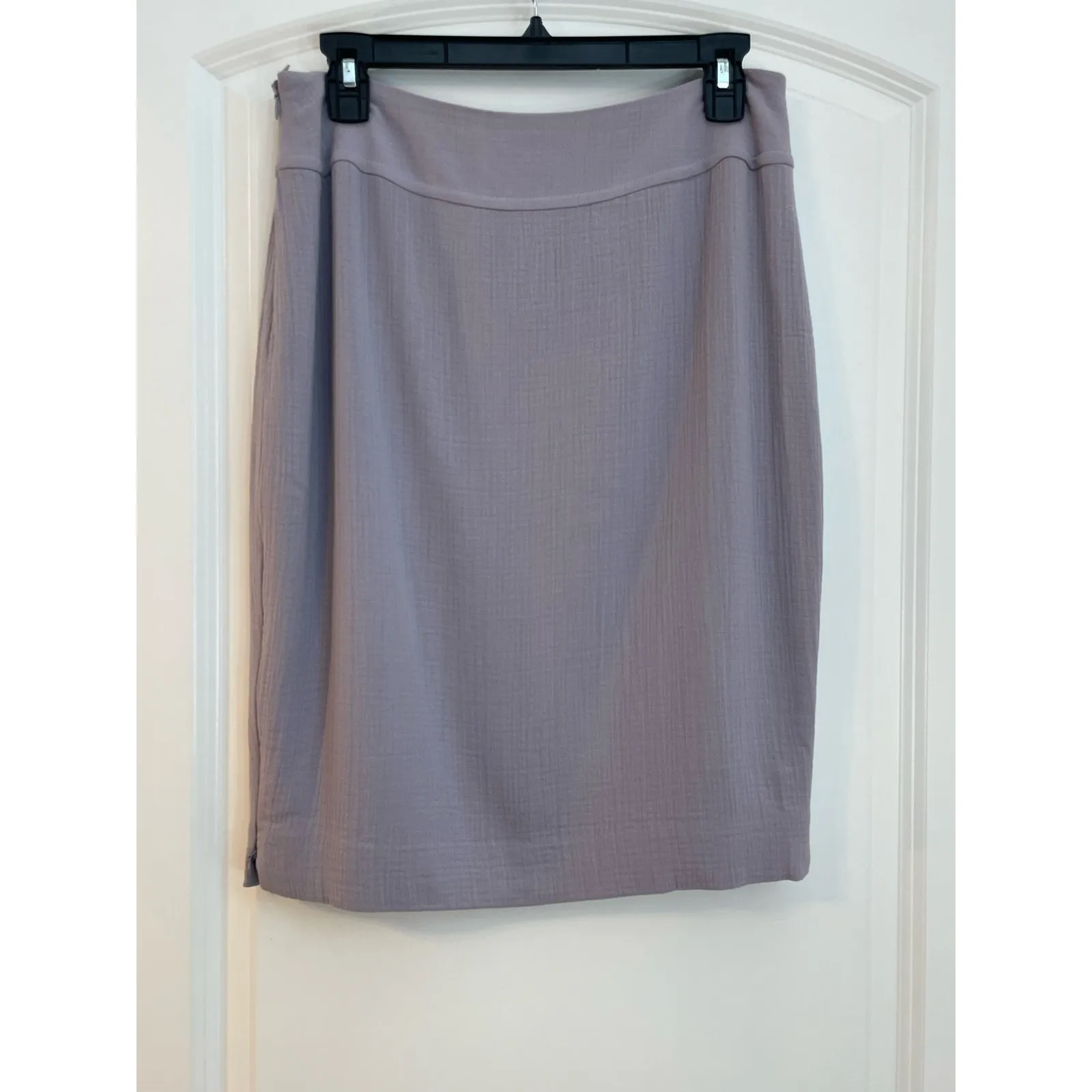 Marissa Minicucci Pencil Skirt Size 8 Lavender Pastel Crepe Wool Blend Office Purple - Image 3