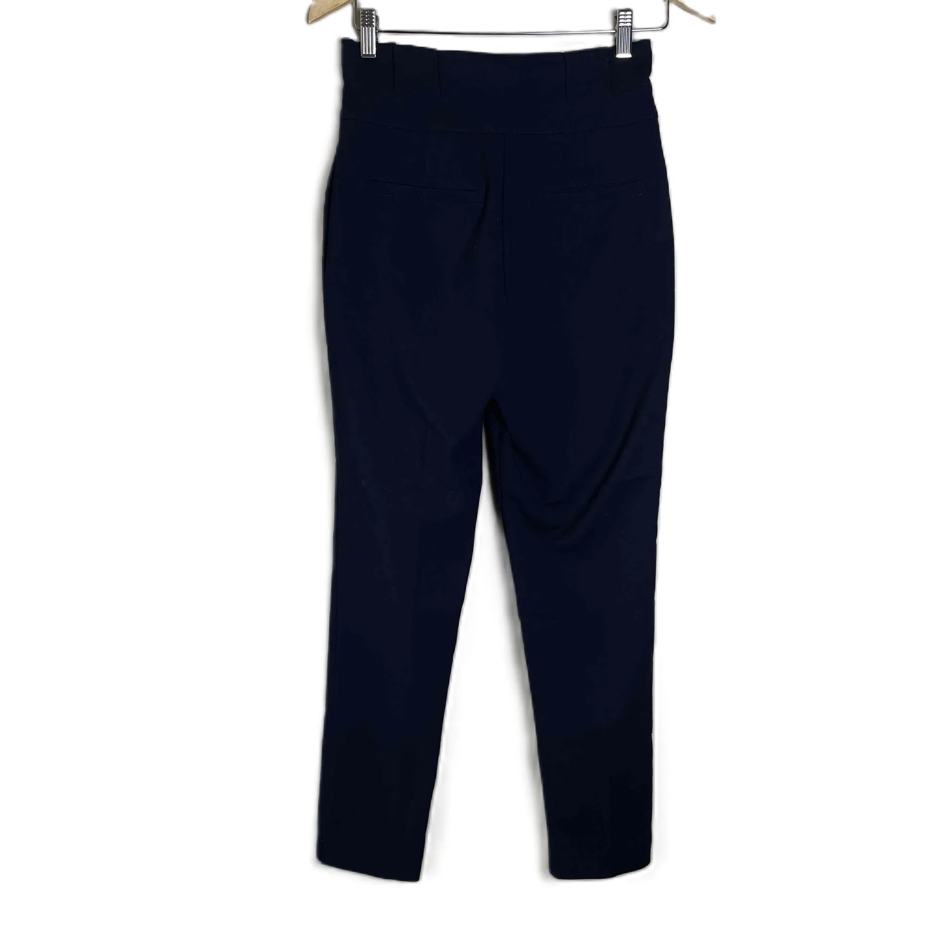 New York & Co. Women's Navy Military Highrise Ankle Ponte Pants Size 0‎ Blue - Image 7