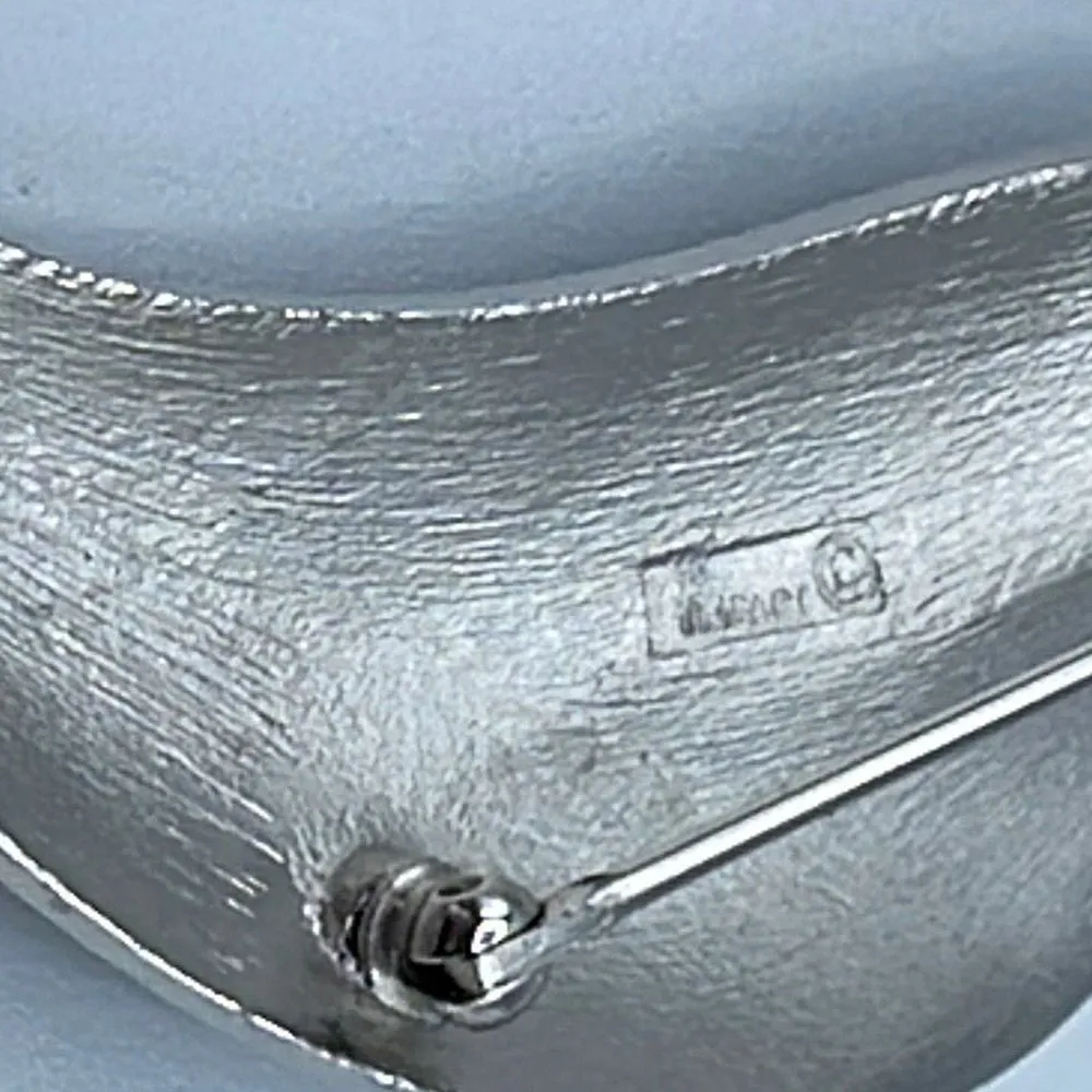 Vintage crown Trifari curved feather leaf brooch - Image 6