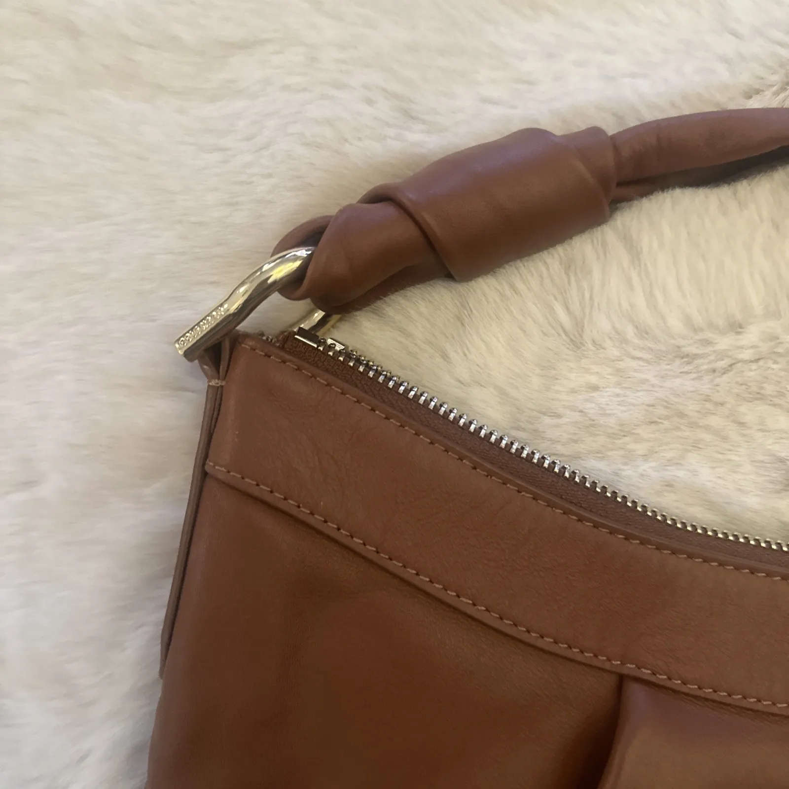 COLE HAAN LEATHER BUCKET‎ DRAWSTRING DEEP BAG EXCELLENT - Image 3