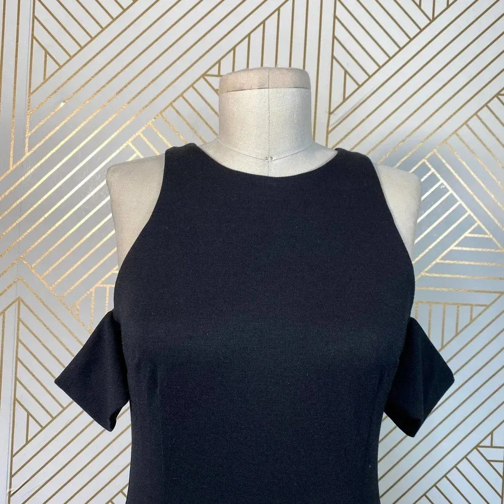 N/Nicholas Black Cold‎ Shoulder Sheath Dress Size 4 - Image 3