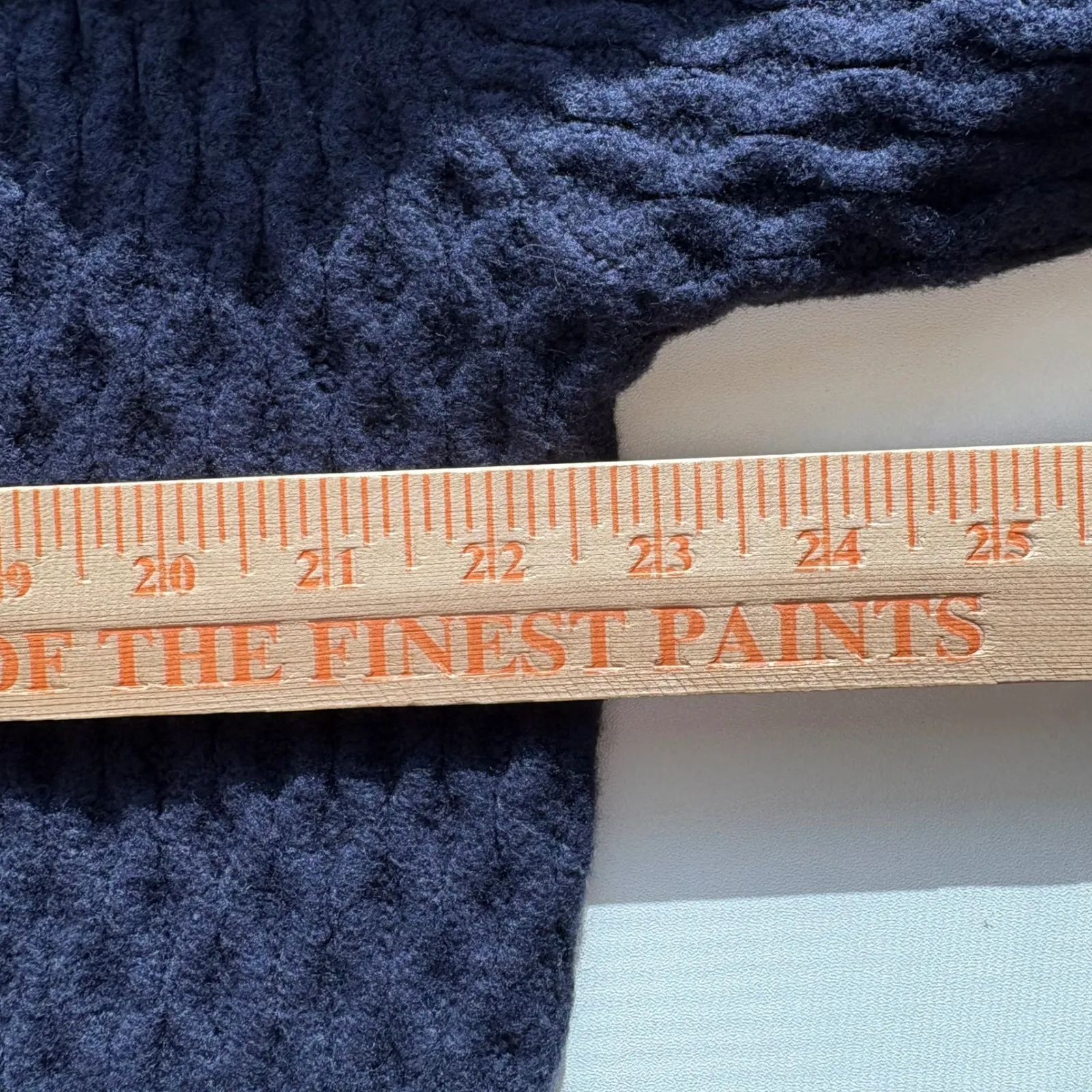 Abercrombie Fitch Navy Blue Cable Knit Soft A&F Sweater Oversized Small - Image 7