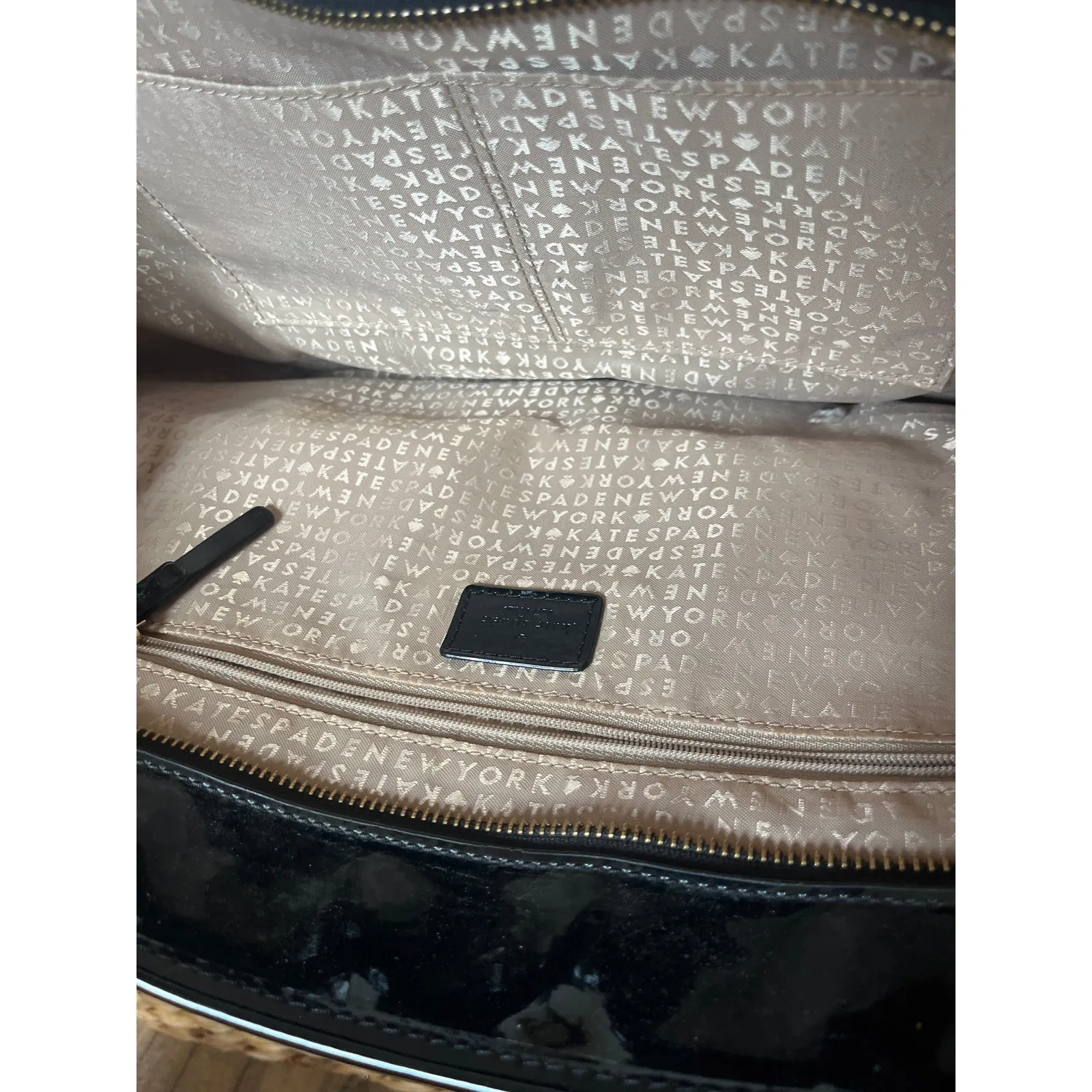 Kate Spade Large Harmony Metro Perforated Black Patent Leather Bag - Image 4