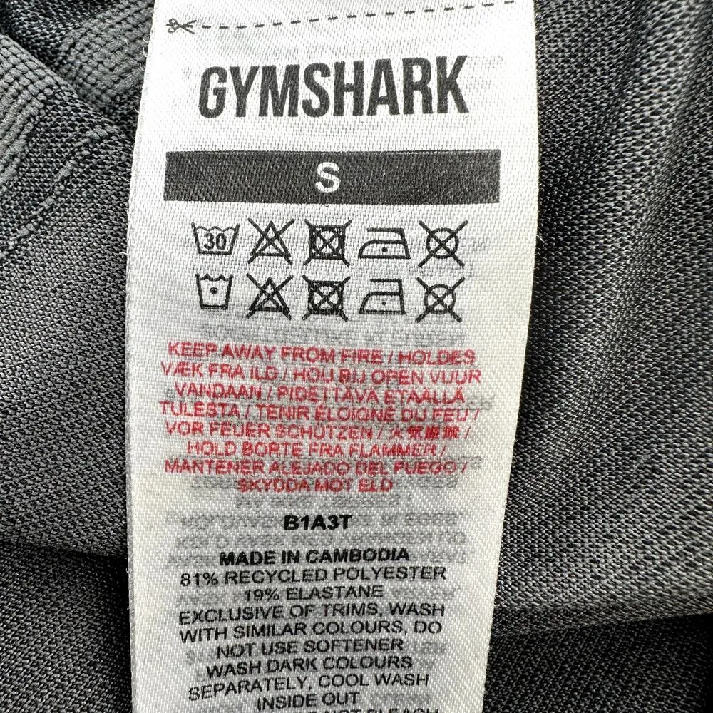 Gymshark Power Bottoms Athletic Pants Pull On Marbled Stretch Lightweight Gray S - Image 2