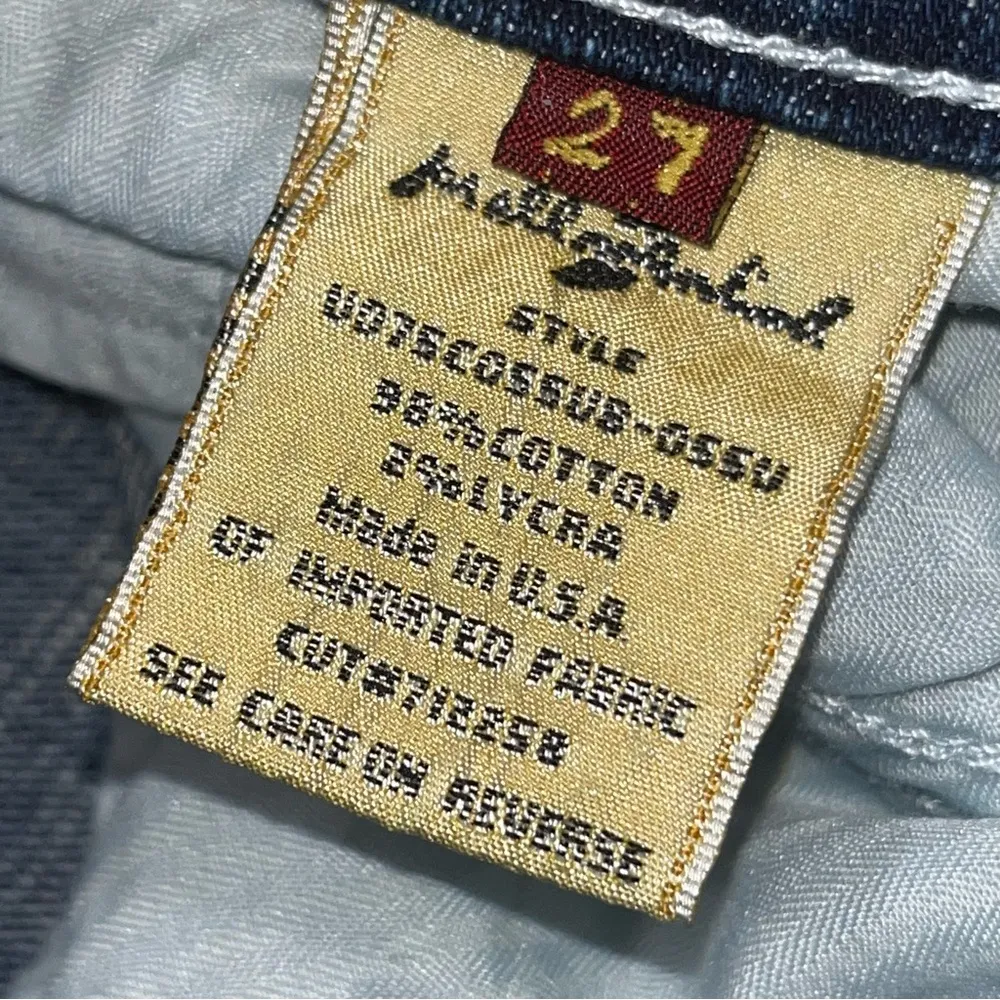 7 For All Mankind Embroidered Skeleton Spider Bootcut Jeans - Image 10