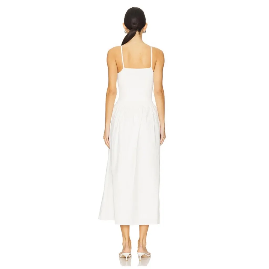 Shona Joy “Aliah” High Neck Midi Dress in Ivory, size XS - Image 3