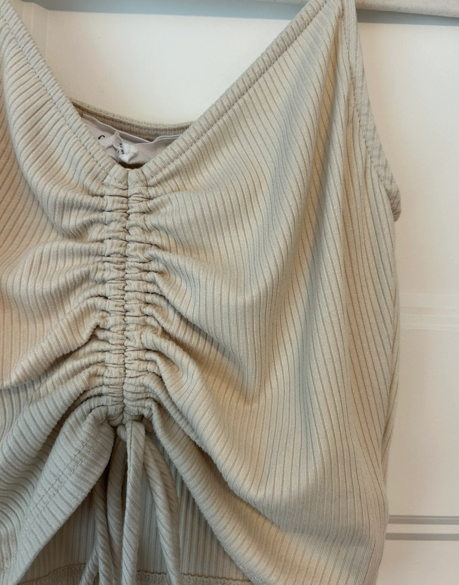 Tan Scrunch Tank Top - Image 2