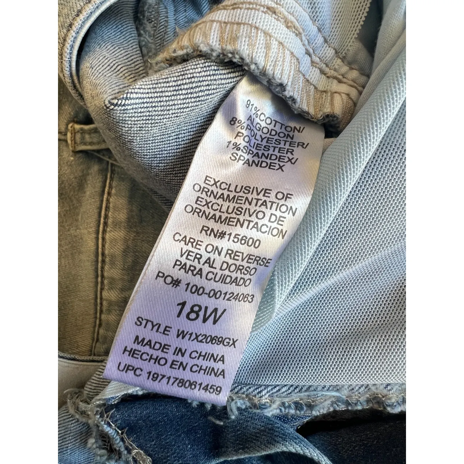 Democracy Ab Solution Pull On pants Plus size 18W‎ 18 W Jeans Jean W1X2069GX - Image 5