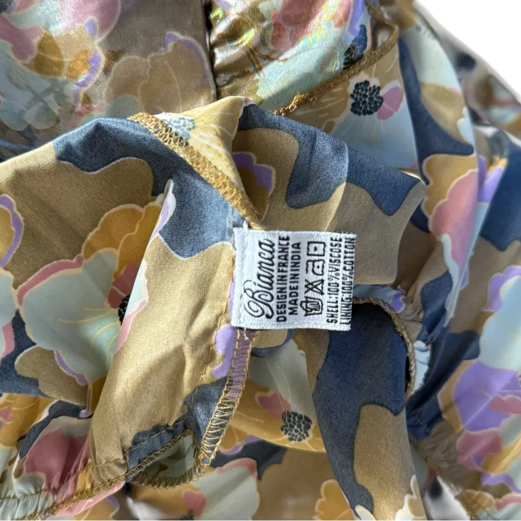 Women’s dress shimmer metallic ruffled flare  - Image 9