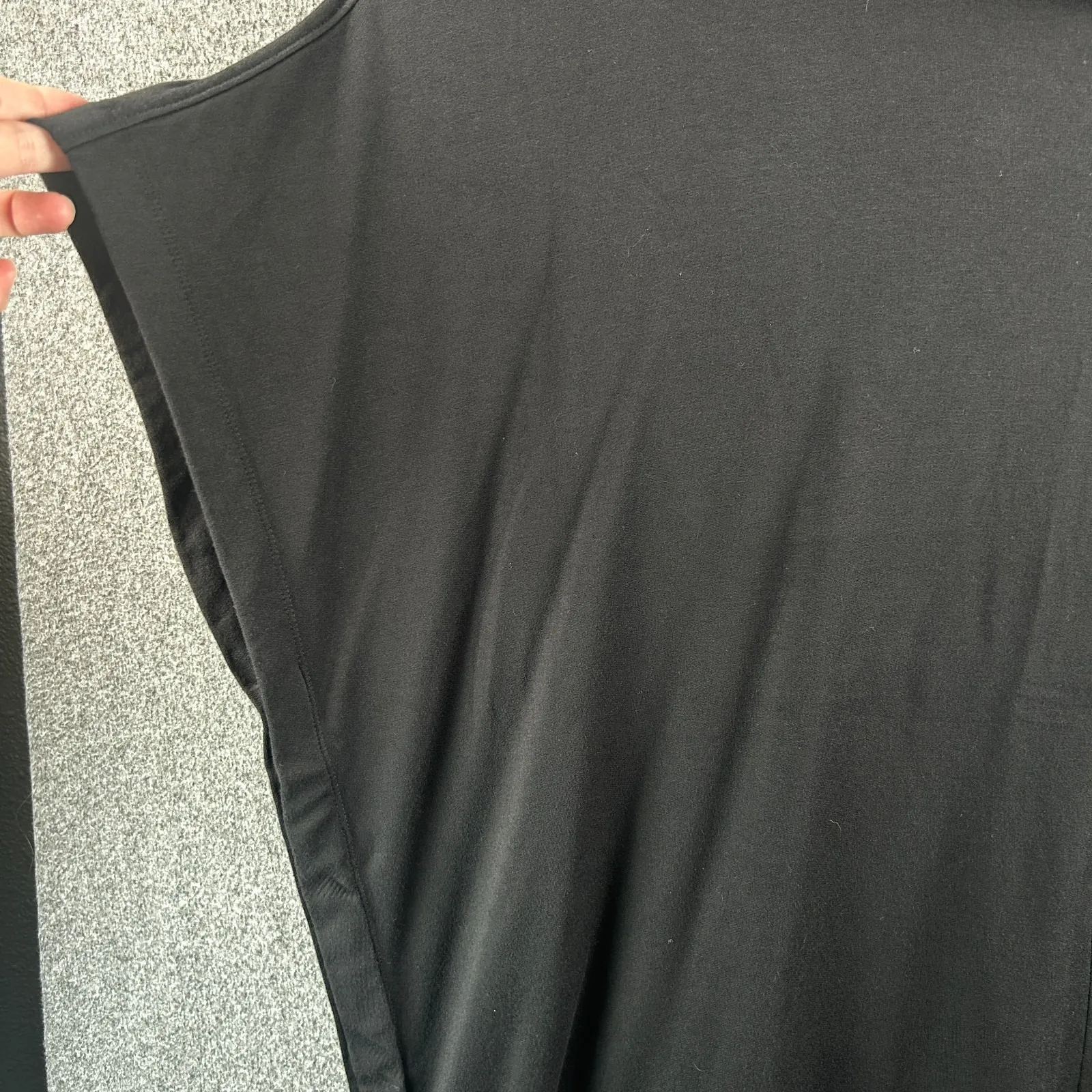 LOFT Outlet Women's Black Jersey Knit Cowl Neck Poncho‎ XS/S Cozy Sweater Wrap - Image 3